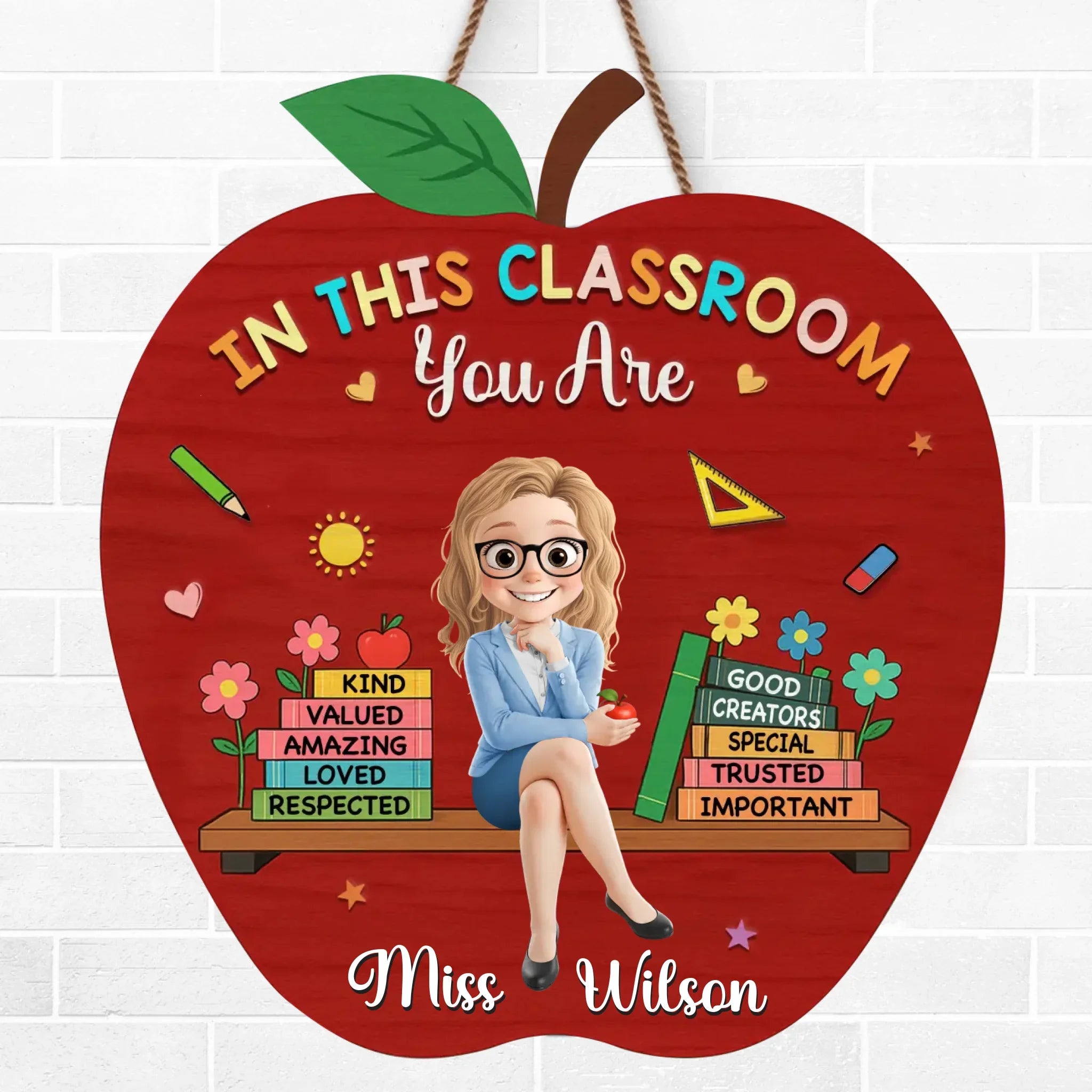 Custom Wood Sign - Personalized Back To School Gifts For Teachers - Kindness Is Always Cool