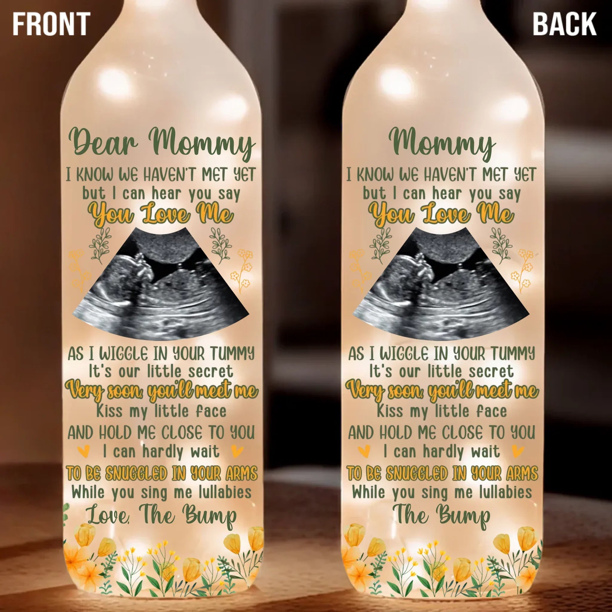 Custom Photo I Can Hear You Say You Love Me - Family Personalized Custom Bottle Lamp - Baby Shower Gift, Gift For First Mom