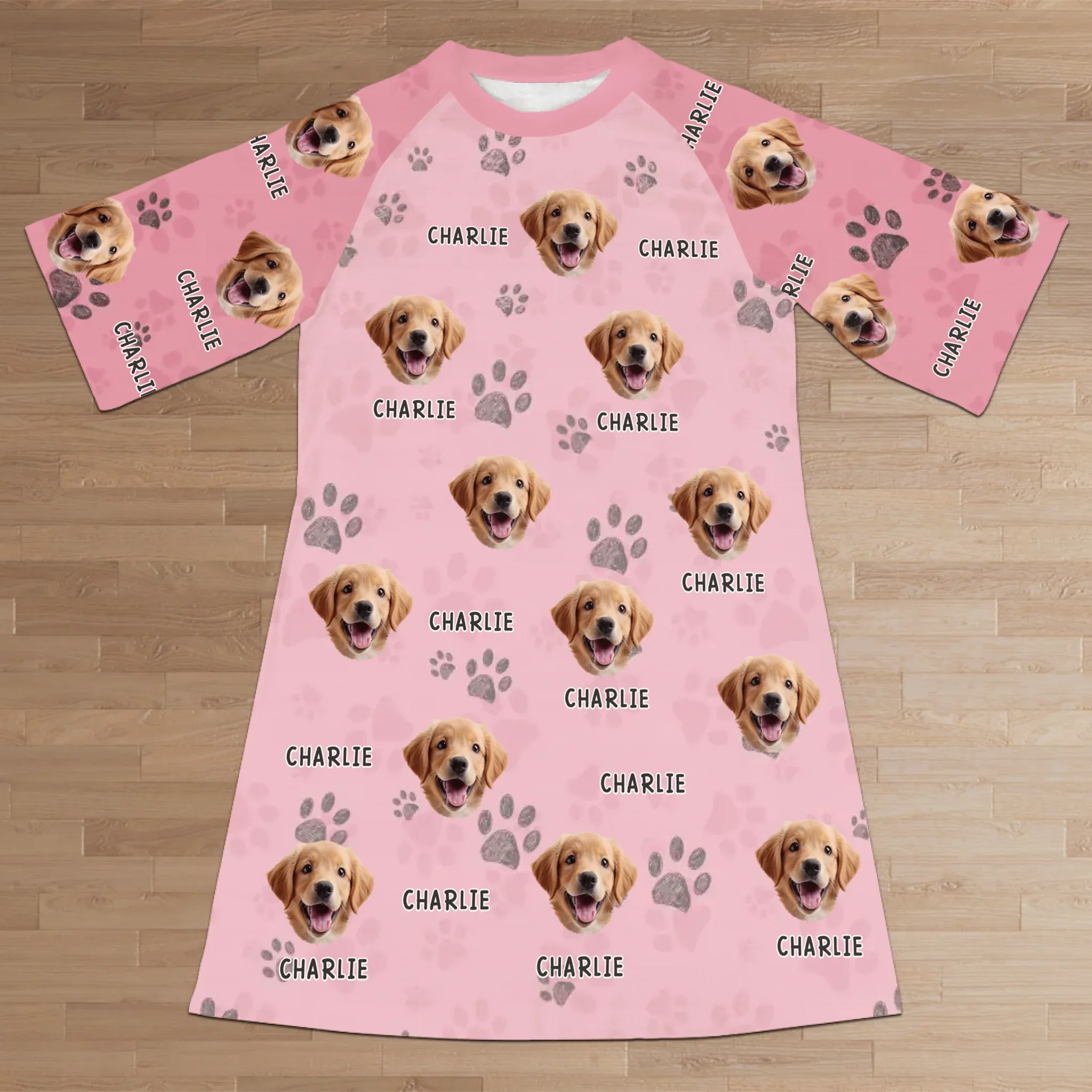 Custom Photo Pure Joy Comes From Wagging Tails - Dog & Cat Personalized Custom Women's Sleep Tee - Gift For Pet Owners, Pet Lovers