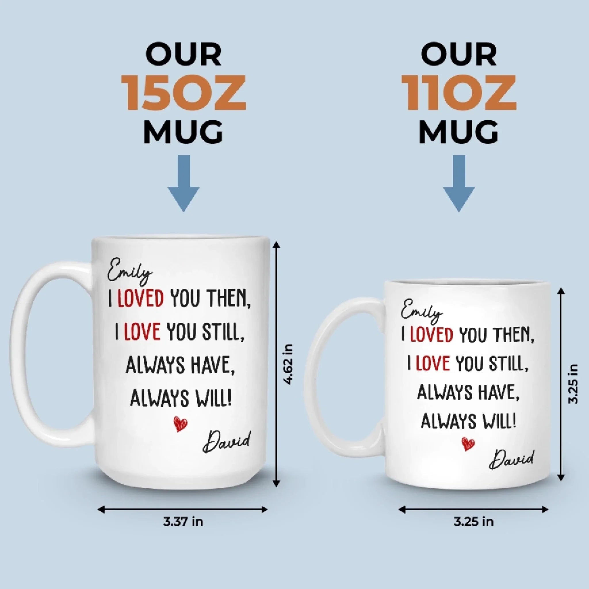 Custom Mug - Personalized Anniversary Christmas Wedding Gifts For Husband And Wife, Him And Her - My Heart Stayed With You