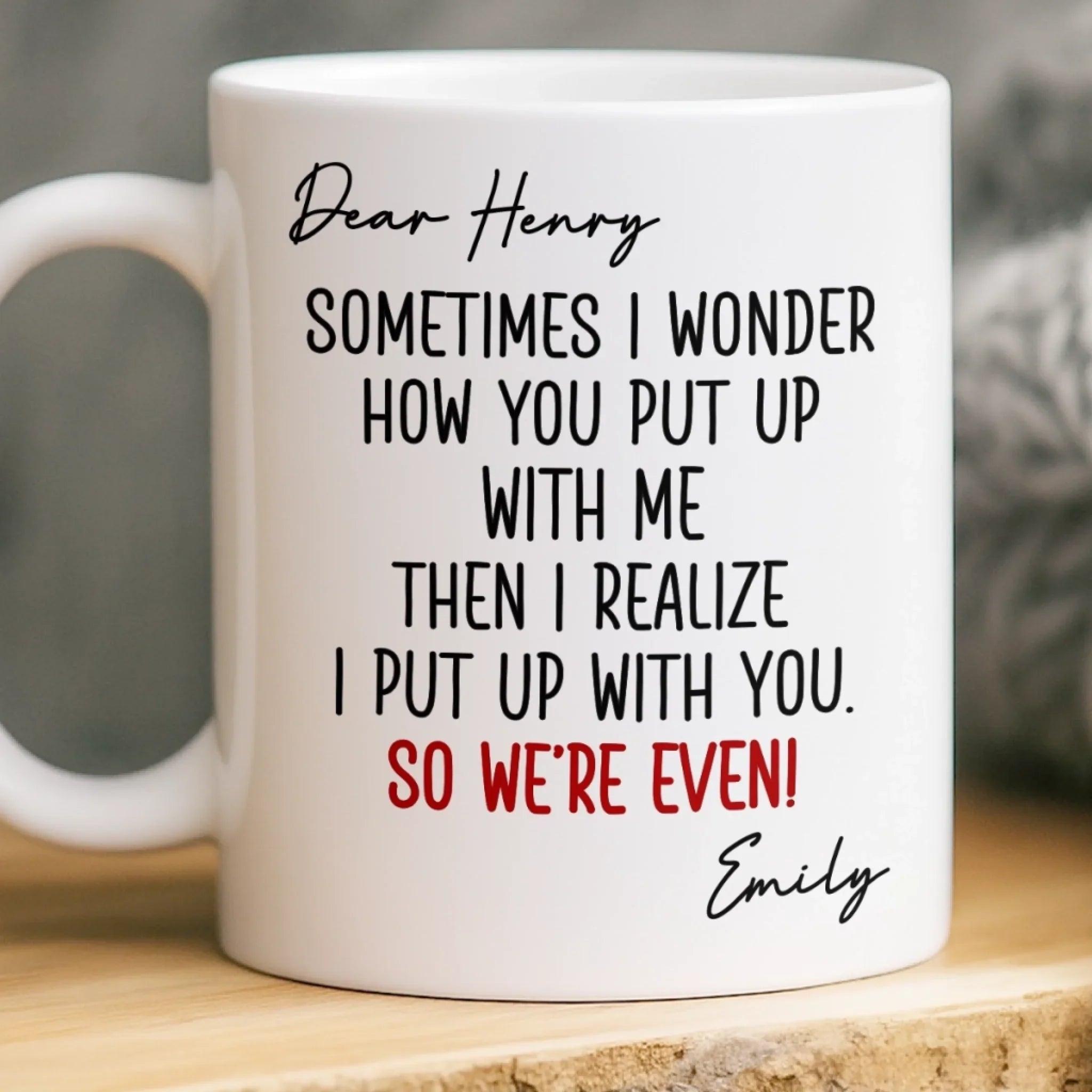 Custom Mug - Personalized Anniversary Christmas Wedding Gifts For Husband And Wife, Him And Her - Sorry Not Sorry, You’re Mine