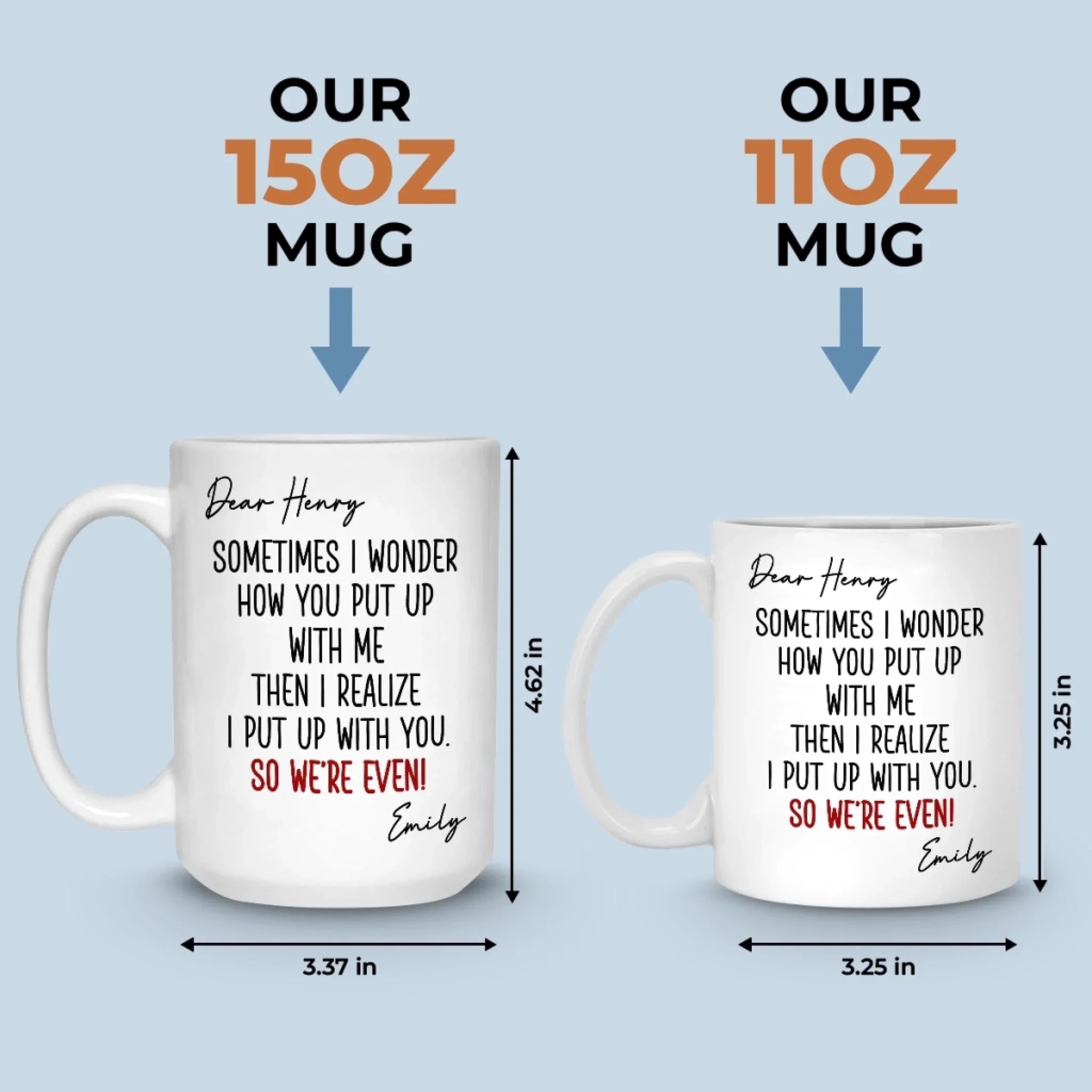 Custom Mug - Personalized Anniversary Christmas Wedding Gifts For Husband And Wife, Him And Her - Sorry Not Sorry, You’re Mine