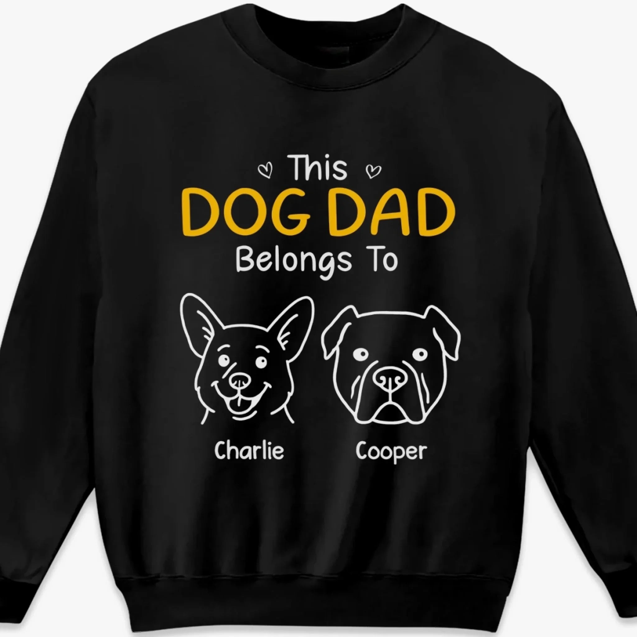 Custom Unisex T-shirt, Premium T-shirt, Hoodie - Personalized Birthday Gifts For Dog Lovers, Dog Dad And Mom, Cat Owners - My Heart Has Pawprints