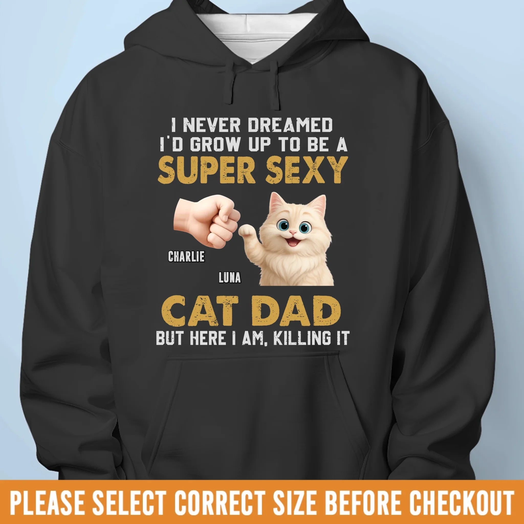 Custom Unisex T-shirt, Premium T-shirt, Hoodie - Personalized Christmas Birthday Gifts For Cat Lovers, Cat Mom And Dad - Fur Baby Spoiled Club