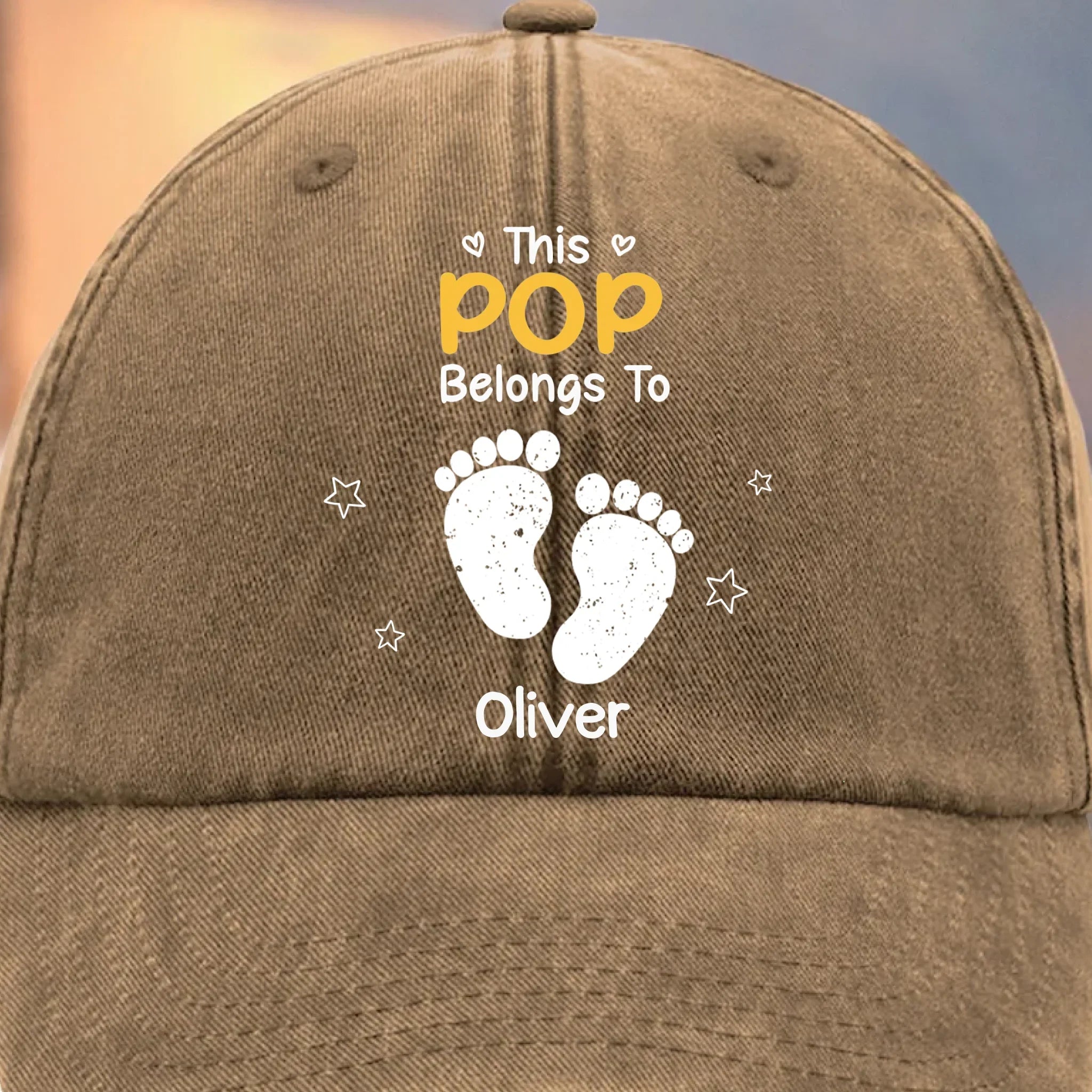 Custom Vintage Washed Denim Baseball Cap - Personalized Birthday Gifts For Dad, Grandpa - Learning Life Through Your Eyes