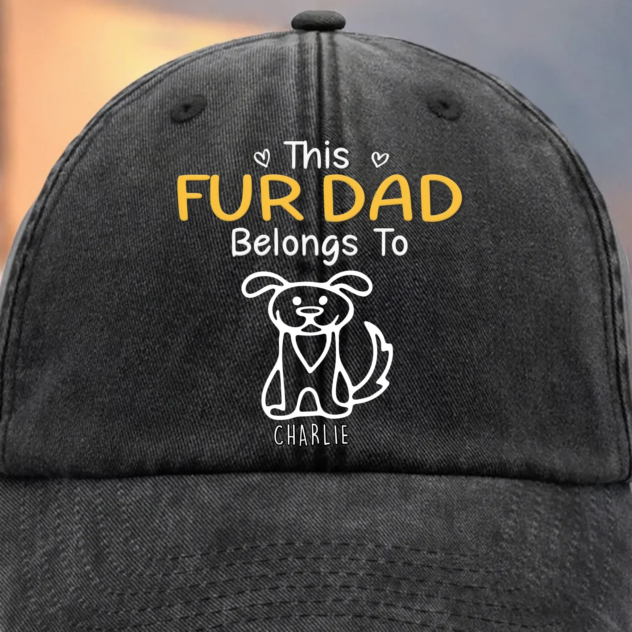 Custom Vintage Washed Denim Baseball Cap - Personalized Birthday Gifts For Dog Cat Lovers, Dog Dad And Mom, Cat Owners - Official Pup Parent
