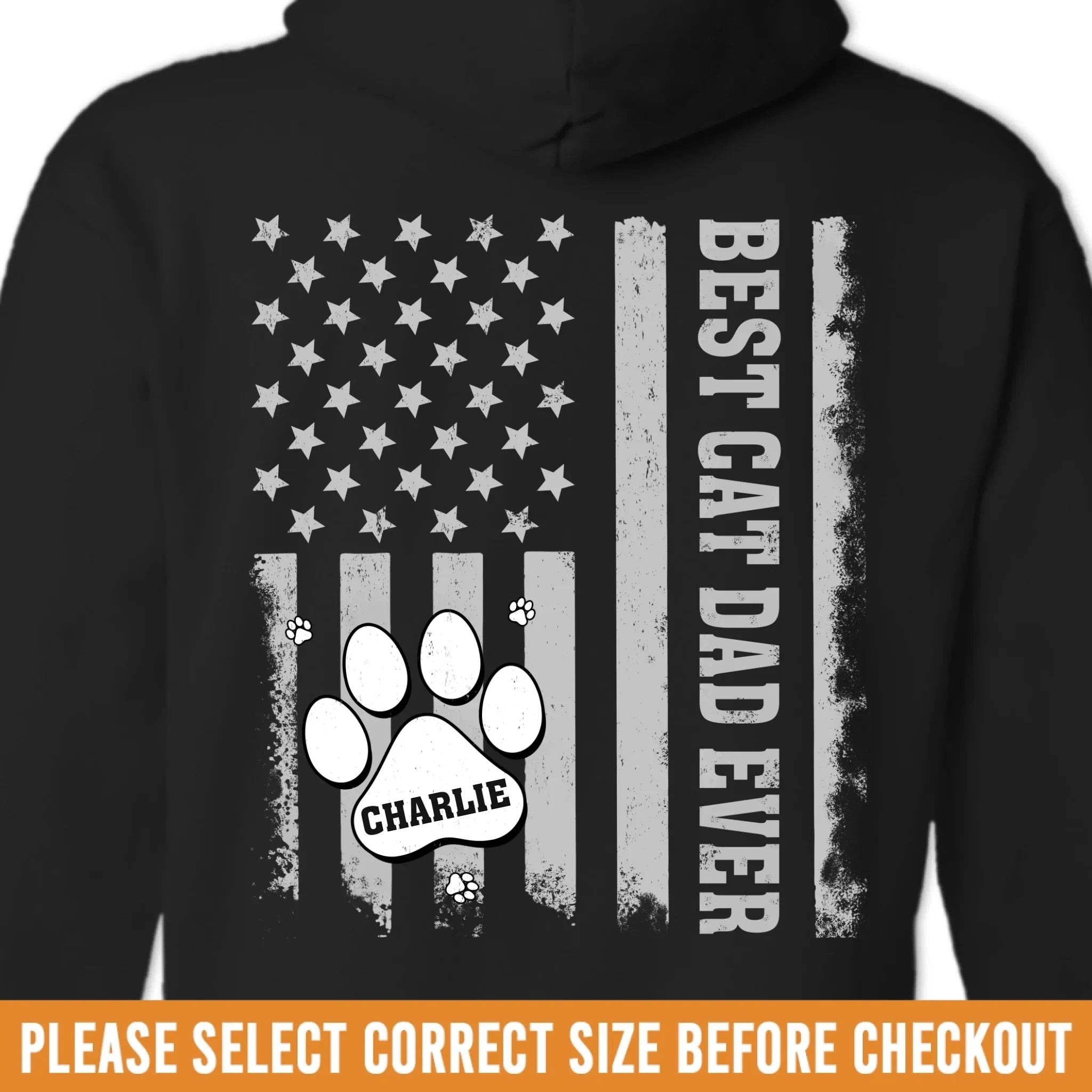 Custom Back Printed Unisex T-shirt, Premium T-shirt, Hoodie - Personalized Christmas Birthday Gifts For Cat Lovers, Cat Mom And Dad - The Real Furry Hero