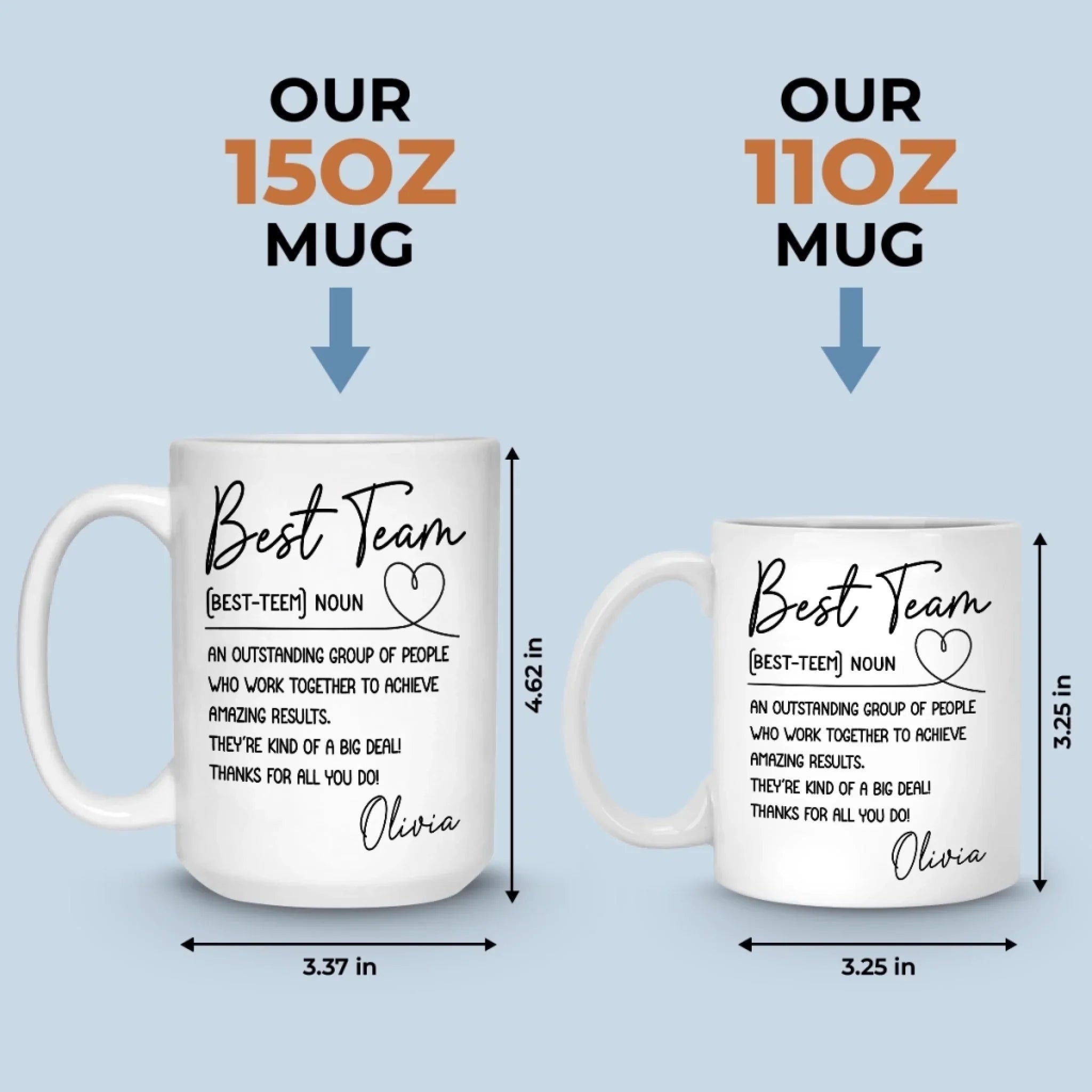 Custom Mug - Personalized Birthday Gifts For Coworker, Work Bestie - Work Feels Lighter With You