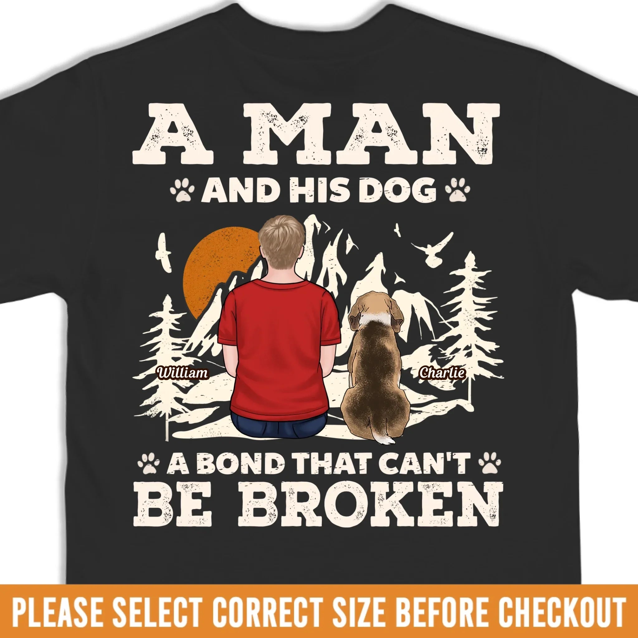 Custom Back Printed Unisex T-shirt, Premium T-shirt, Hoodie - Personalized Christmas Birthday Gifts For Dog Cat Lovers, Dog Dad And Mom, Cat Owners - My Hiking Buddy For Life