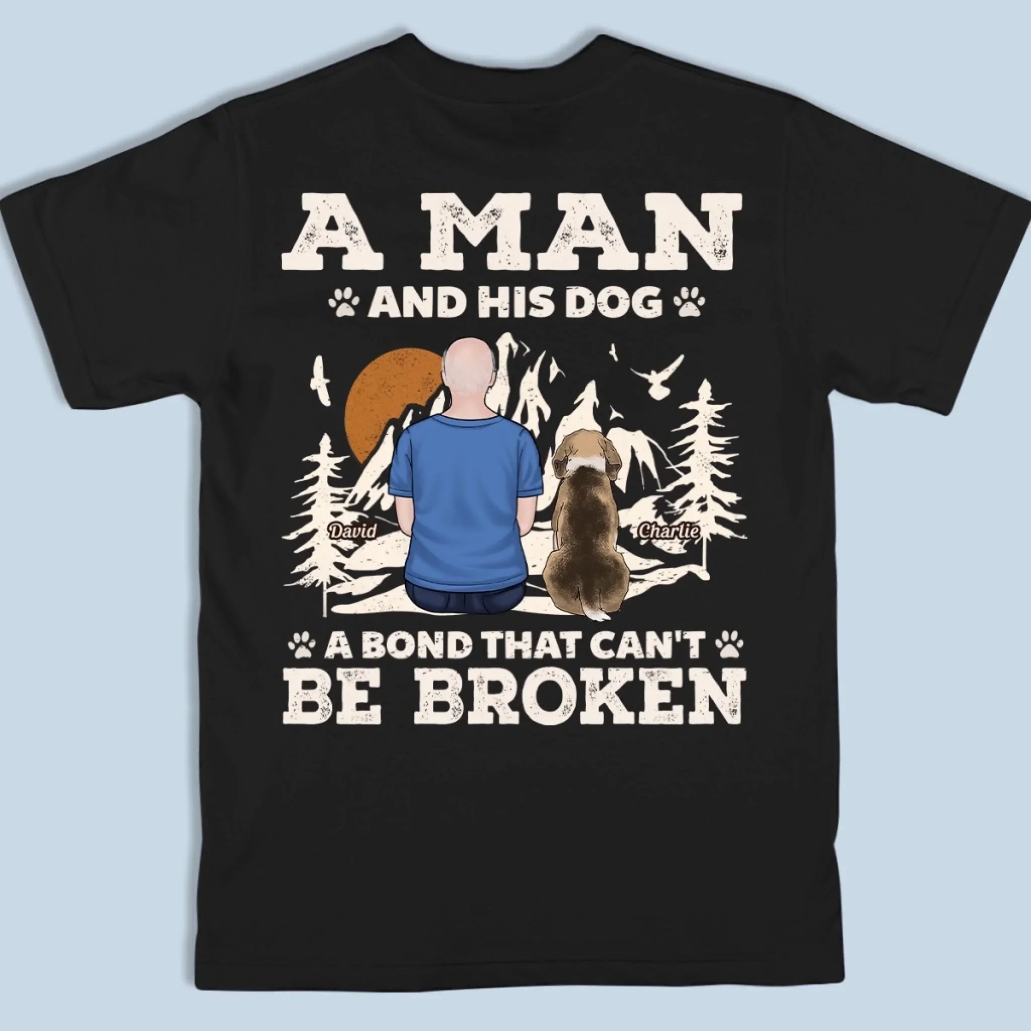 Custom Back Printed Unisex T-shirt, Premium T-shirt, Hoodie - Personalized Christmas Birthday Gifts For Dog Cat Lovers, Dog Dad And Mom, Cat Owners - My Hiking Buddy For Life