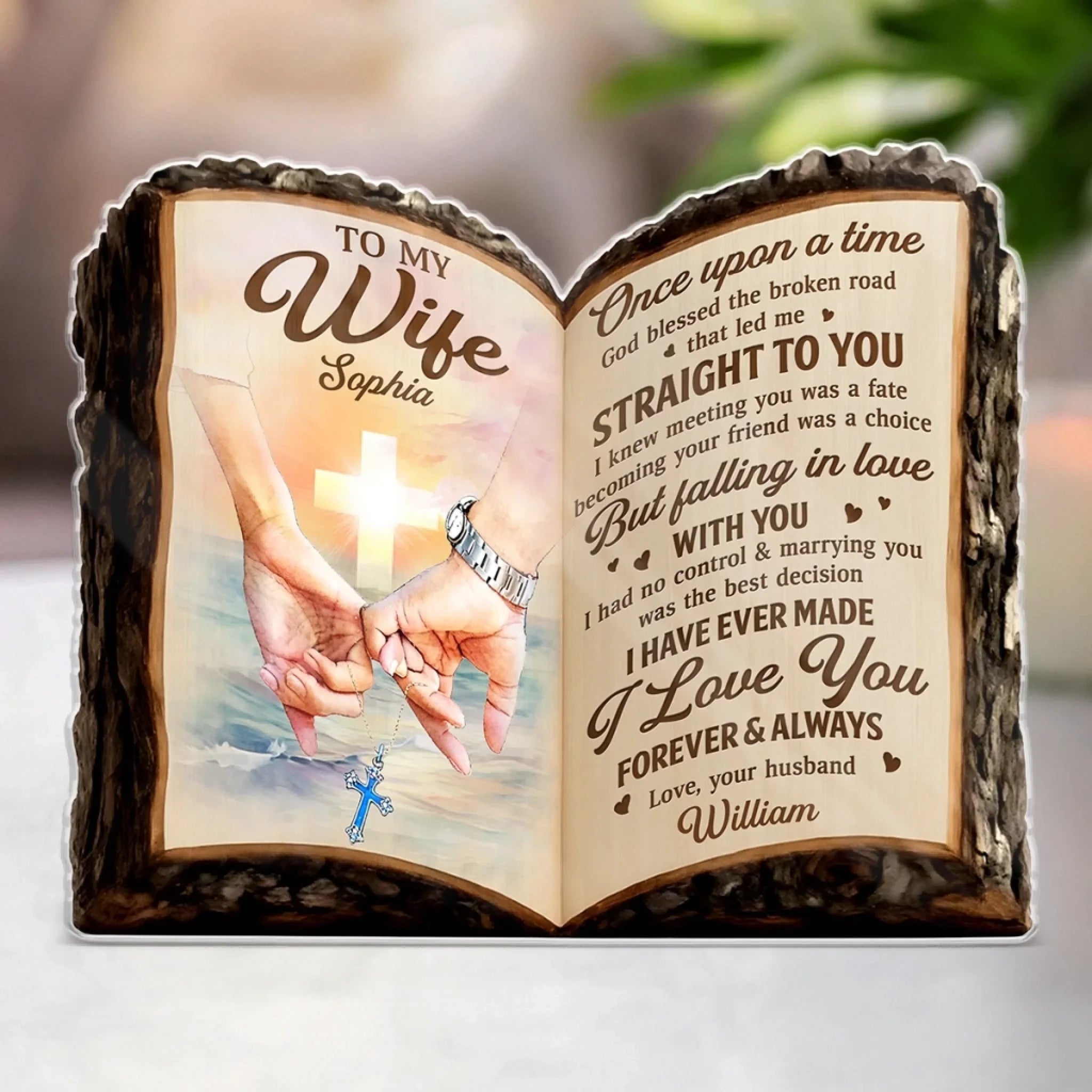 Custom Acrylic Plaque - Personalized Anniversary Wedding Gifts For Husband And Wife, Him And Her - Our Love Story Still My Favorite