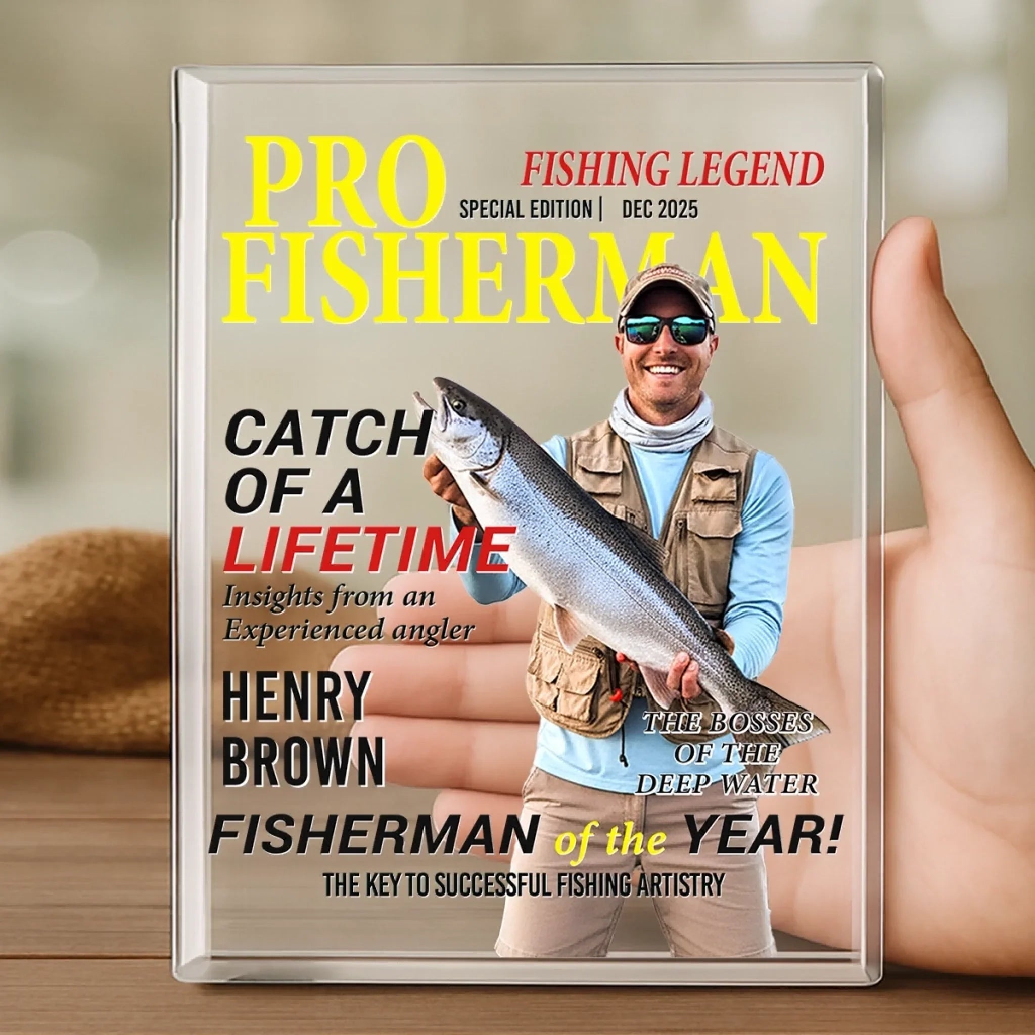Custom Rectangle Shaped Acrylic Plaque - Personalized Birthday Gifts For Fisherman - Reely Good At This