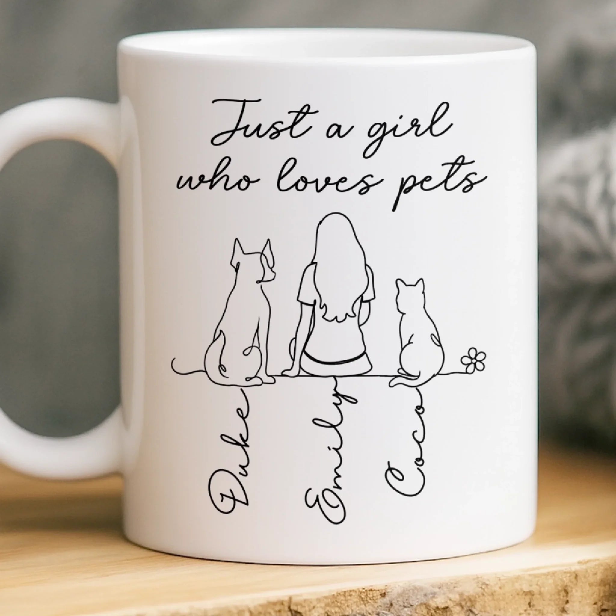 Custom Mug - Personalized Birthday Gifts For Dog Cat Lovers, Dog Dad And Mom, Cat Owners - My Pets My Happiness