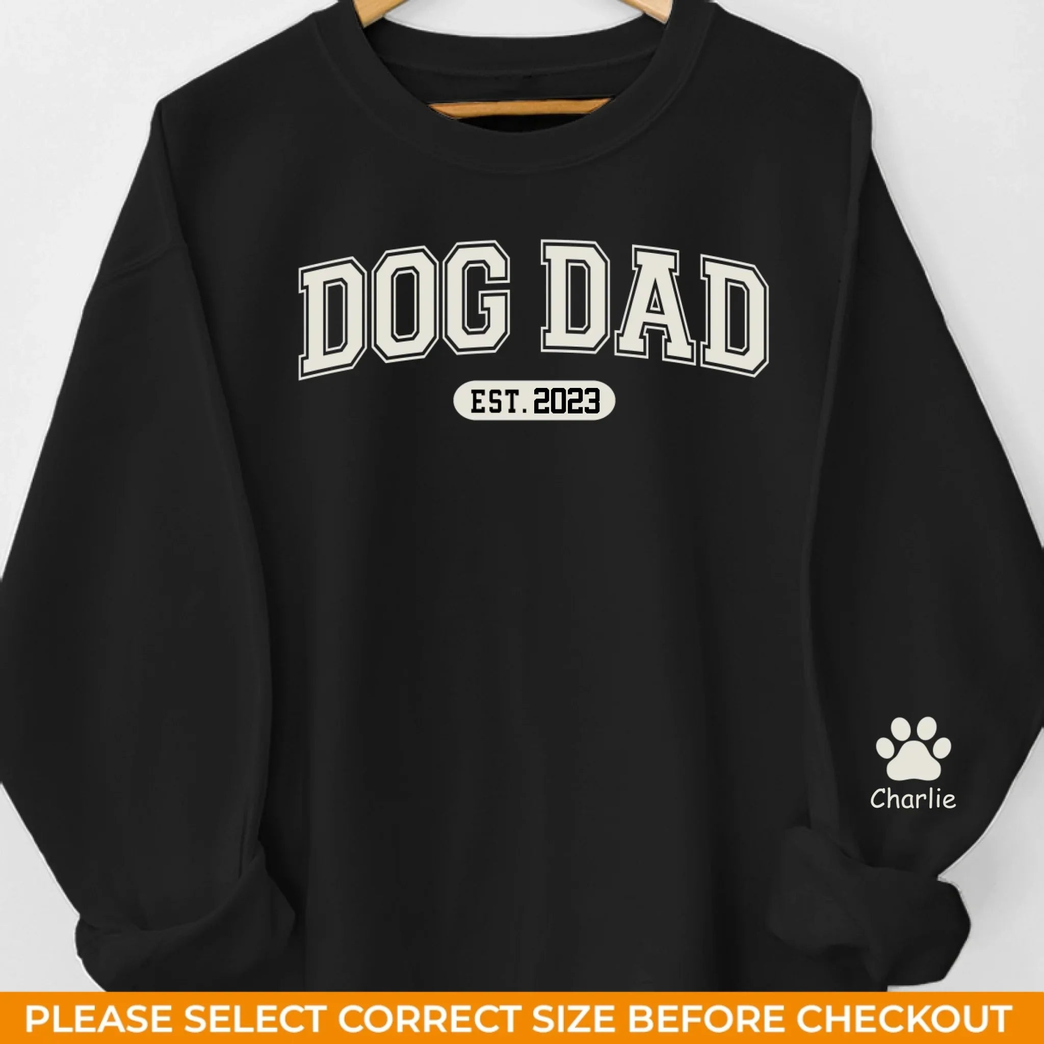 Work Hard To Be A Sexy Dad - Dog & Cat Personalized Custom Unisex Sweatshirt With Design On Sleeve - Gift For Pet Owners, Pet Lovers