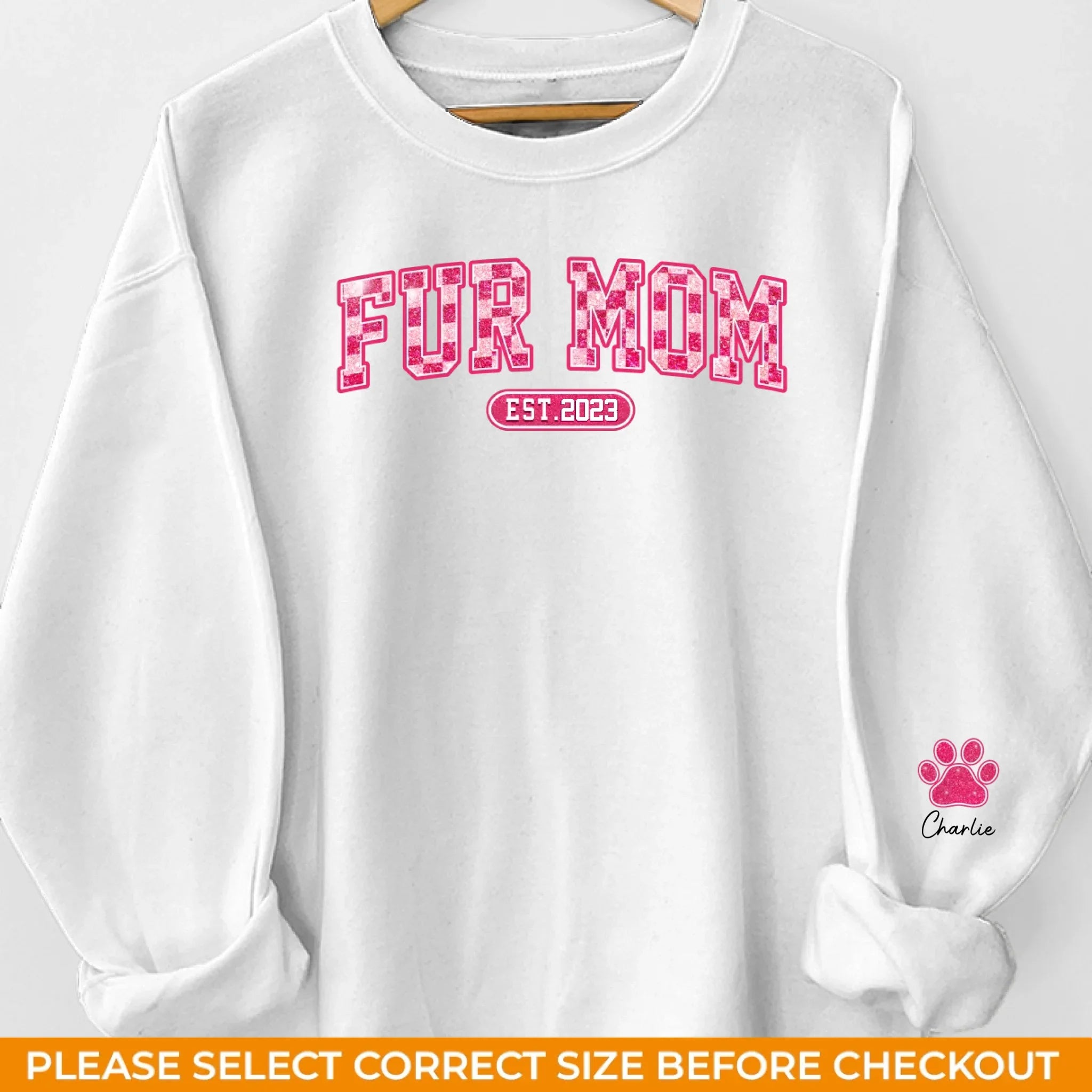 I'm A Cool Fur Mom - Dog & Cat Personalized Custom Unisex Sweatshirt With Design On Sleeve - Gift For Pet Owners, Pet Lovers