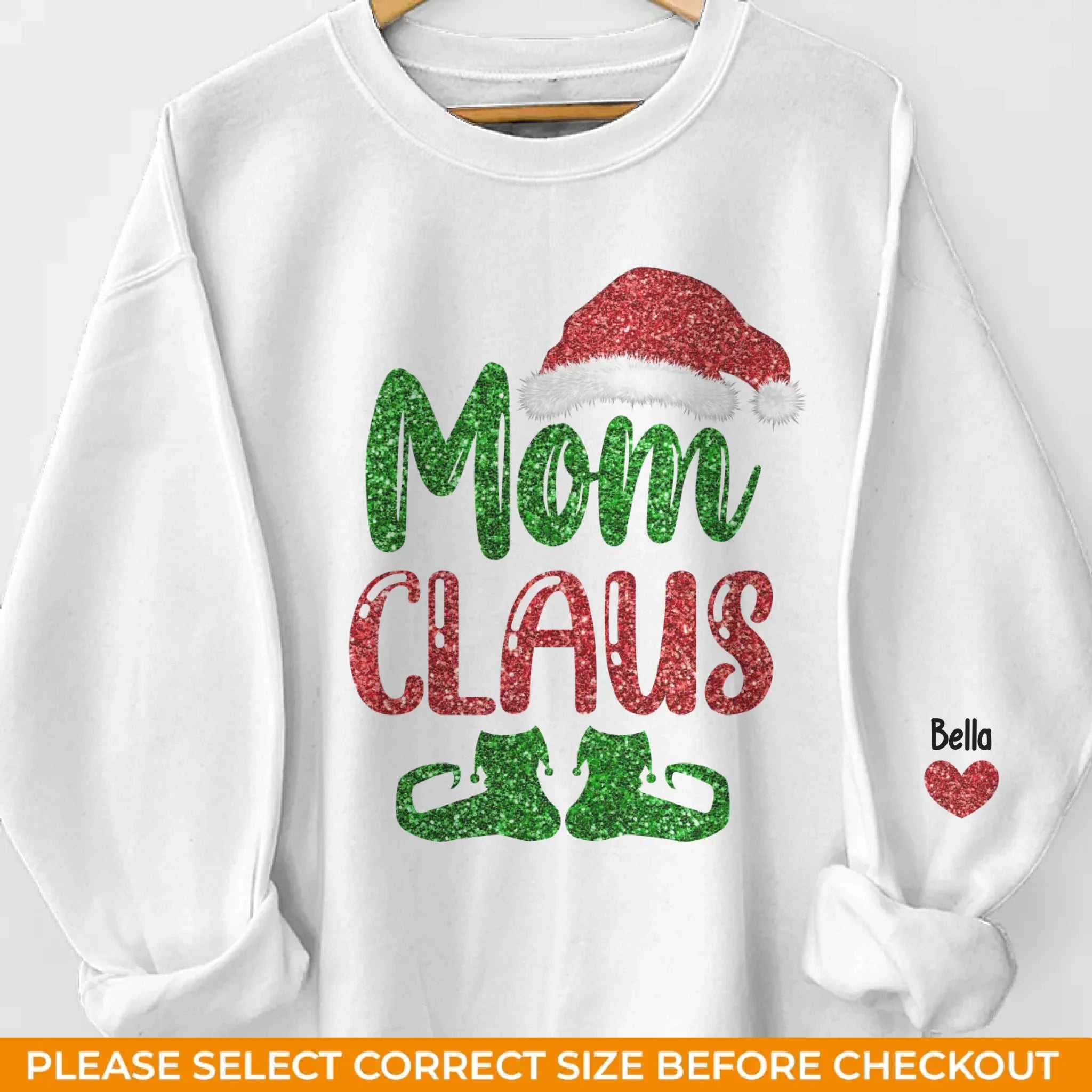 Mom, You Are My Sunshine - Family Personalized Custom Unisex Sweatshirt With Design On Sleeve - Christmas Gift For Mom, Grandma
