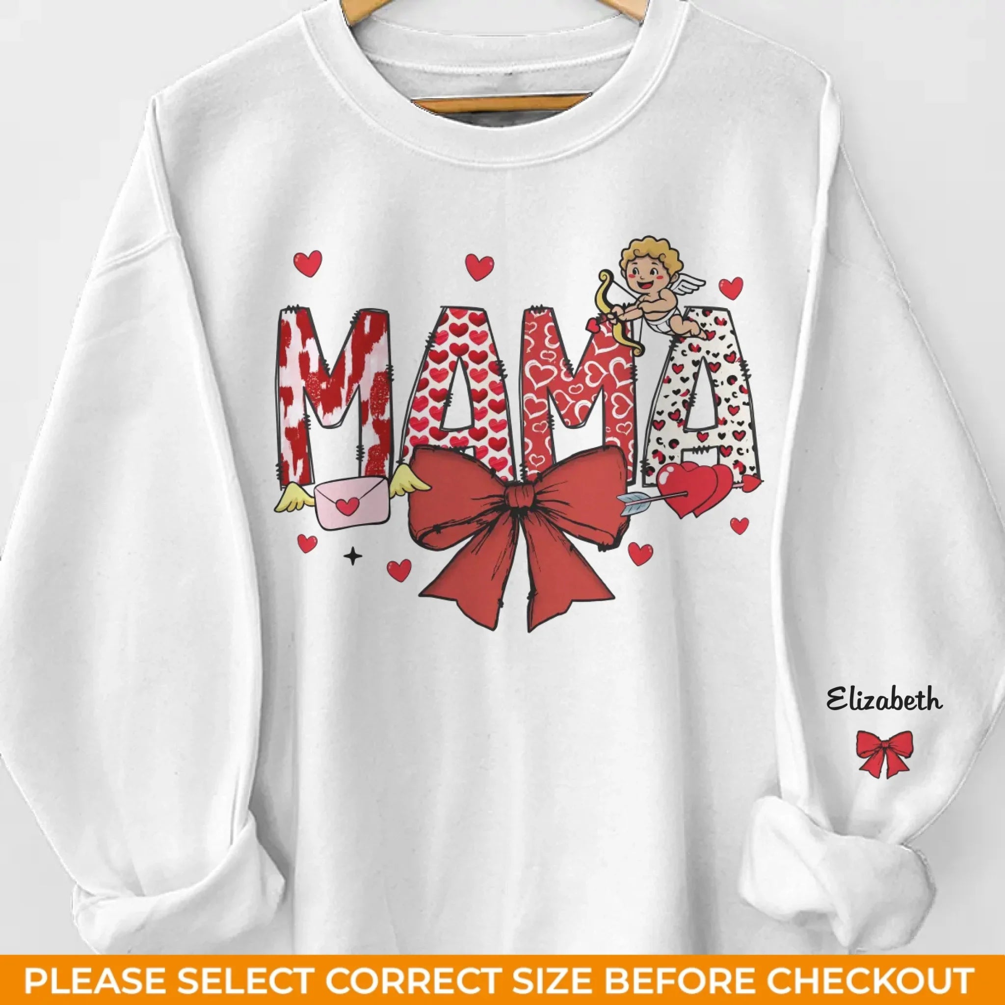 Her Love Is The Bond That Holds Us Together - Family Personalized Custom Unisex Sweatshirt, Hoodie With Design On Sleeve - Gift For Mom, Grandma