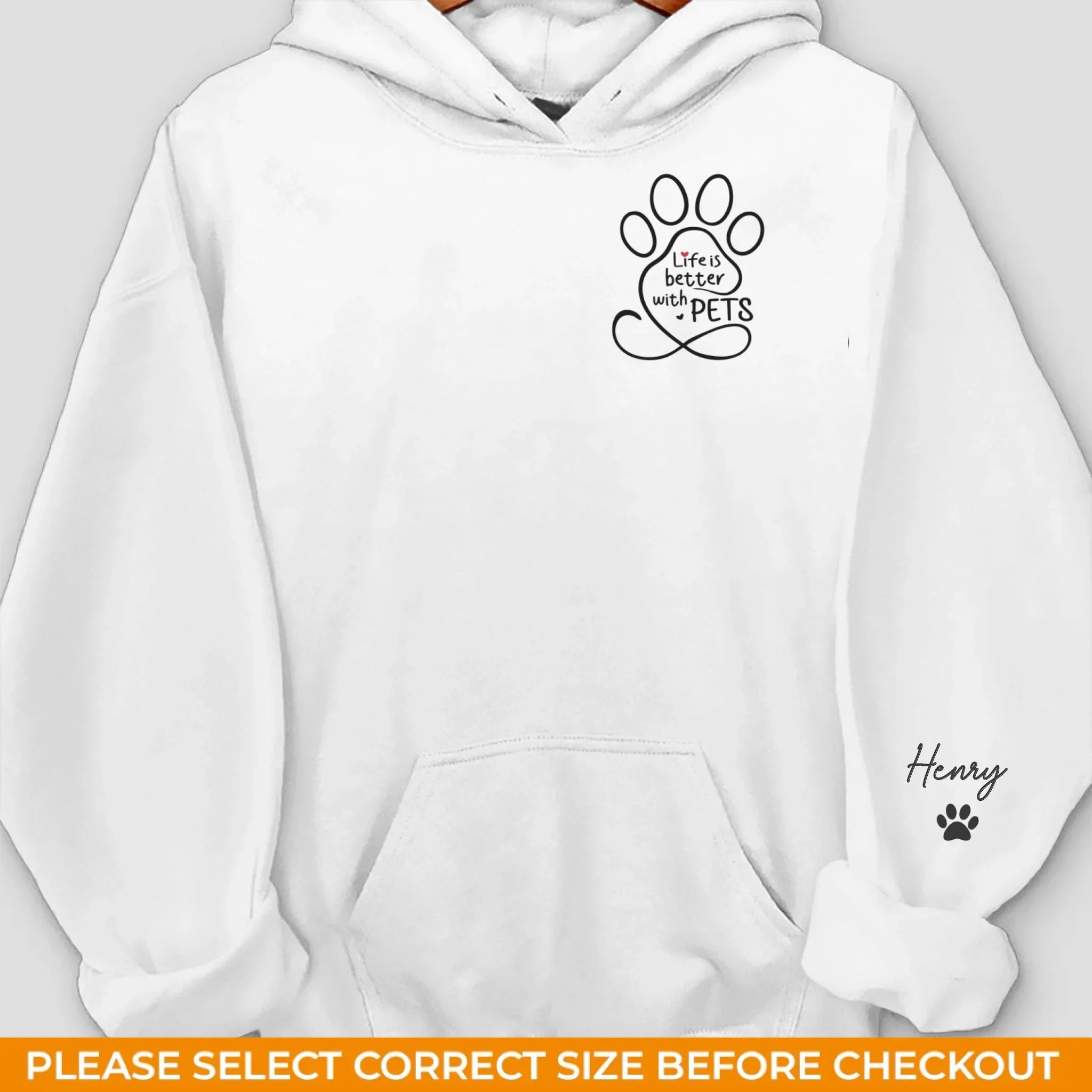 Custom Unisex Sweatshirt, Hoodie With Design On Sleeve -  Personalized Christmas Birthday Gifts For Dog Cat Lovers, Dog Dad And Mom, Cat Owners - Loved By My Fur Crew