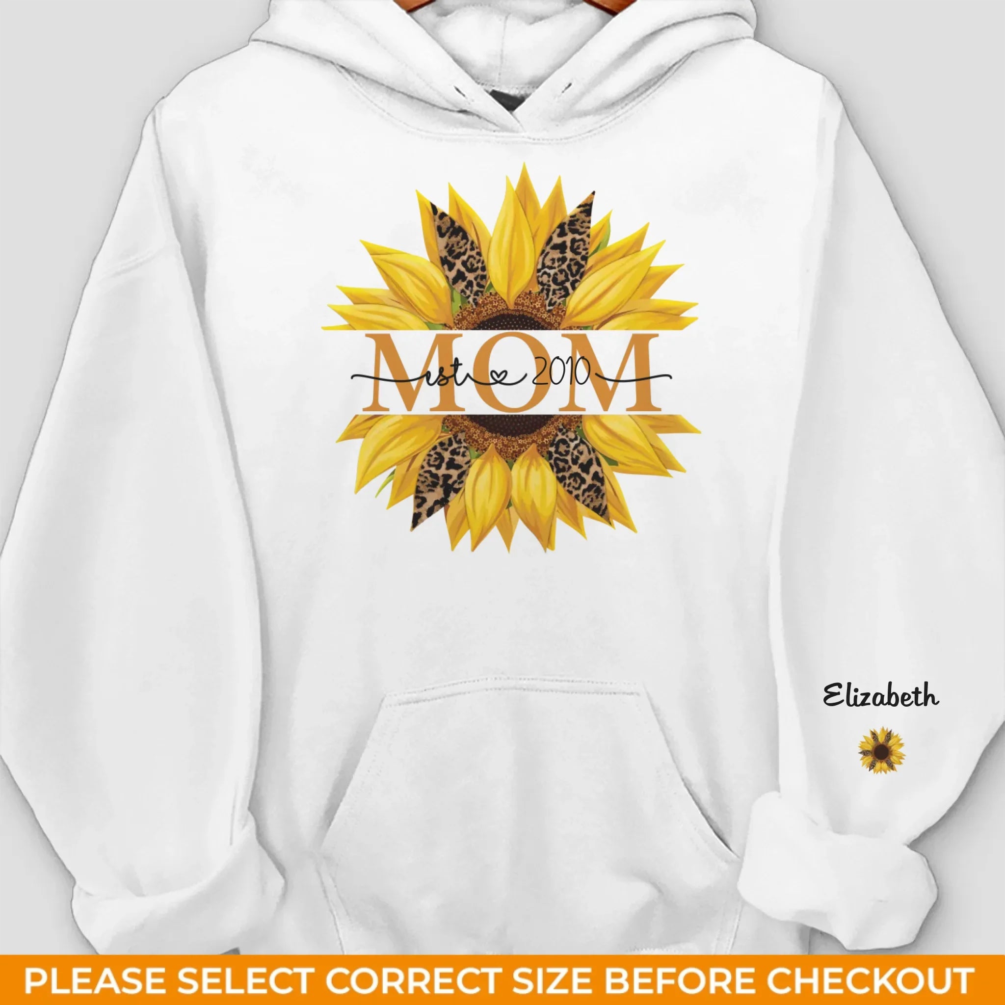Mom, Blooming With Love - Family Personalized Custom Unisex Sweatshirt, Hoodie With Design On Sleeve - Mother's Day, Gift For Mom, Grandma