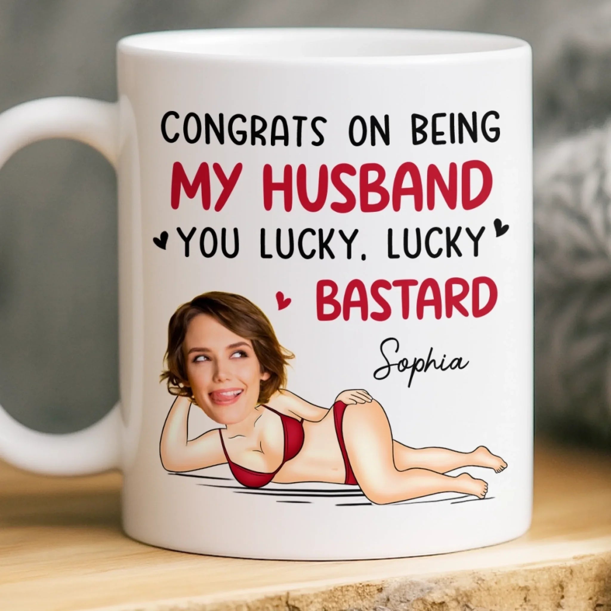 Custom Photo Mug - Personalized Anniversary Wedding Gifts For Husband And Wife, Him And Her - You Me Always Forever