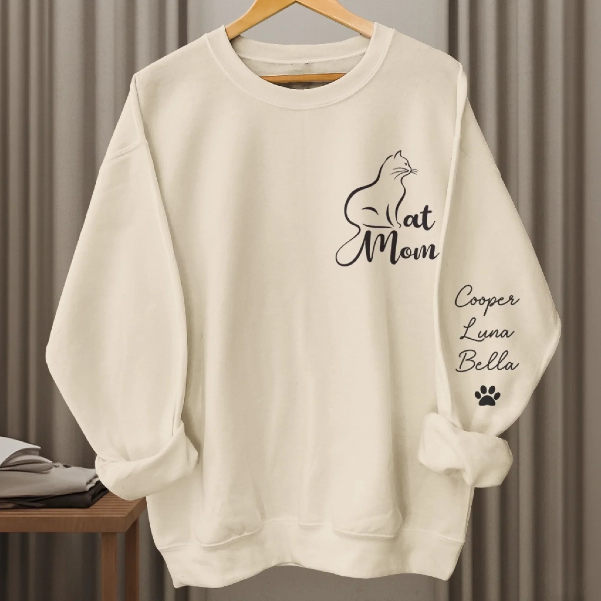 Custom Unisex Sweatshirt, Hoodie With Design On Sleeve - Personalized Christmas Birthday Gifts For Cat Lovers, Cat Mom And Dad - Every Day Is Caturday