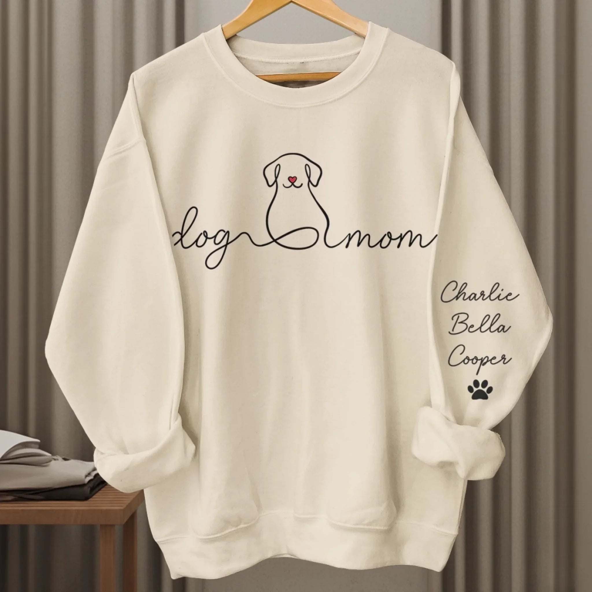 Custom Unisex Sweatshirt, Hoodie With Design On Sleeve - Personalized Christmas Birthday Gifts For Dog Cat Lovers, Dog Dad And Mom, Cat Owners - Dog Kisses Fix Bad Days