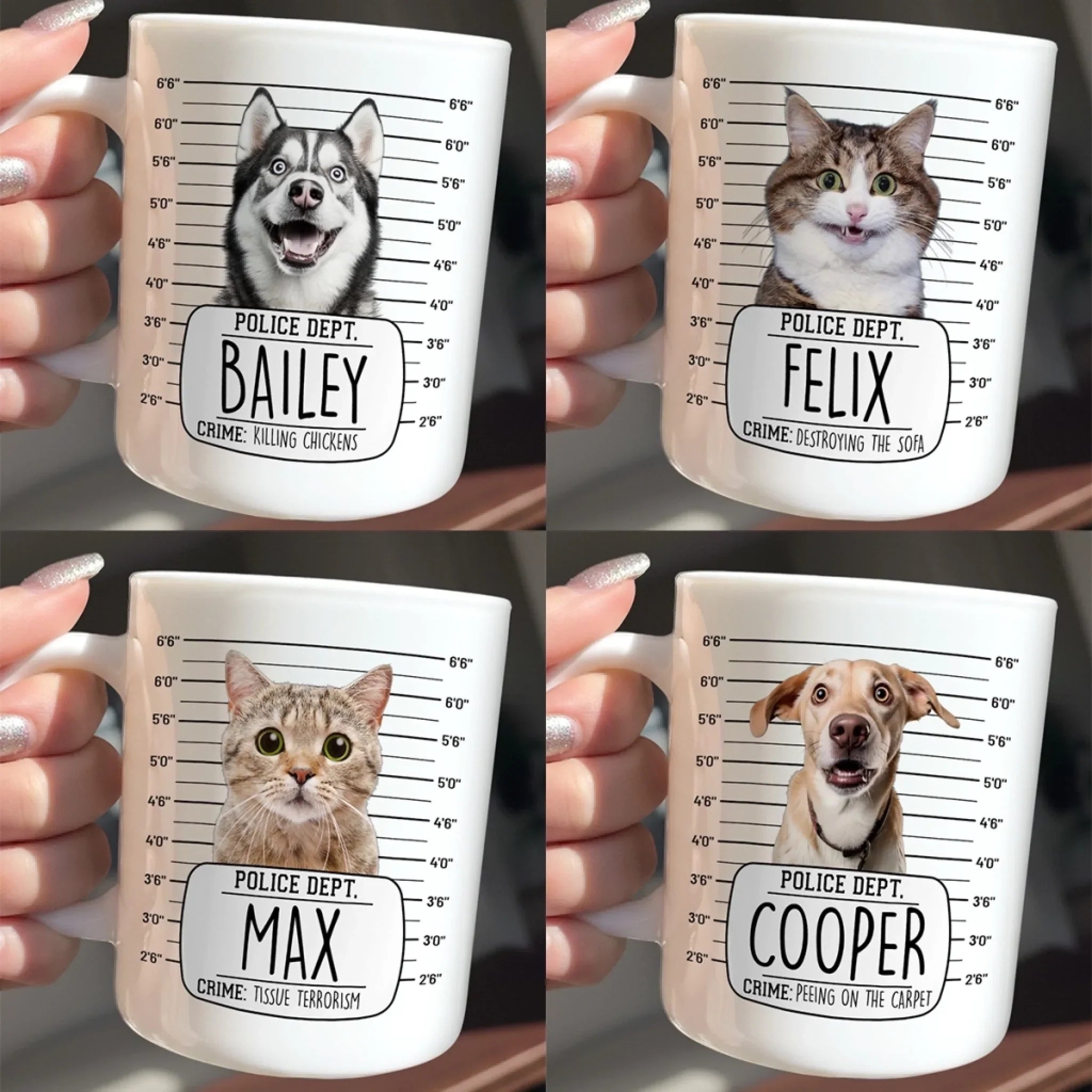 Custom Photo Mug - Personalized Birthday Gifts For Dog Cat Lovers, Dog Dad And Mom, Cat Owners - Serial Treat Killer