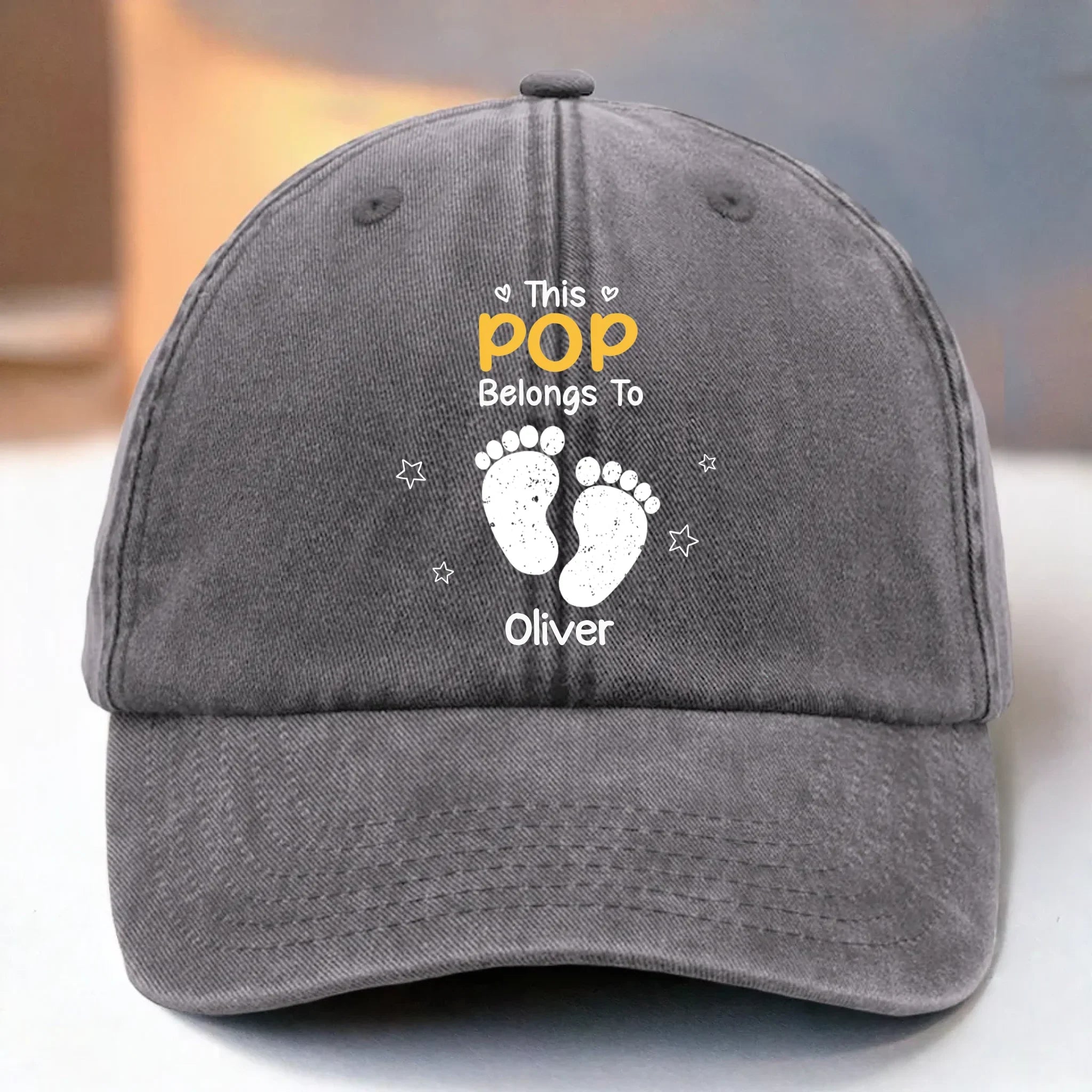 Custom Vintage Washed Denim Baseball Cap US - Personalized Birthday Gifts For Dad, Grandpa - My Dad My Forever Hero