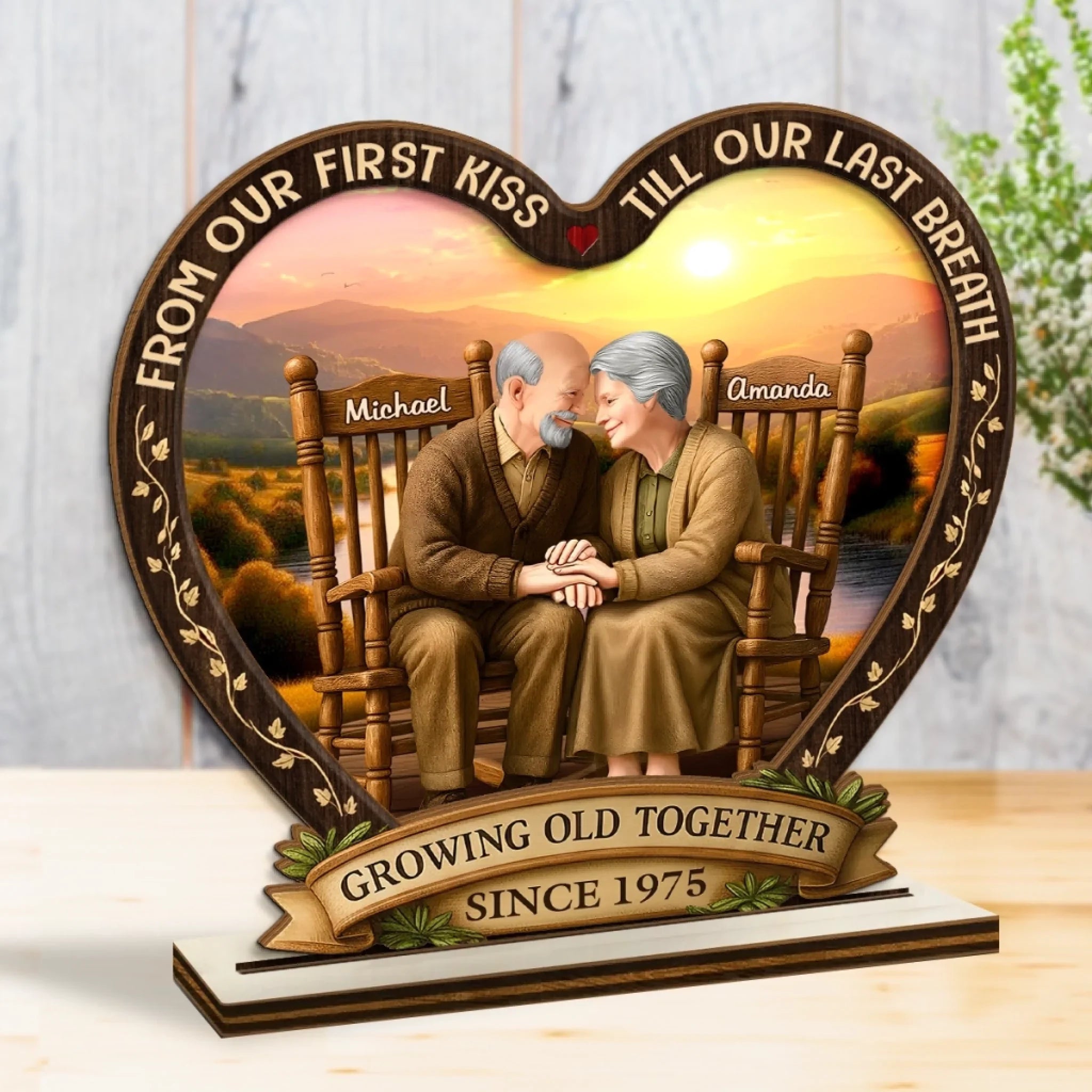 Custom 2-Layered Wooden Plaque - Personalized Anniversary Wedding Gifts For Husband And Wife, Him And Her - Always Been You