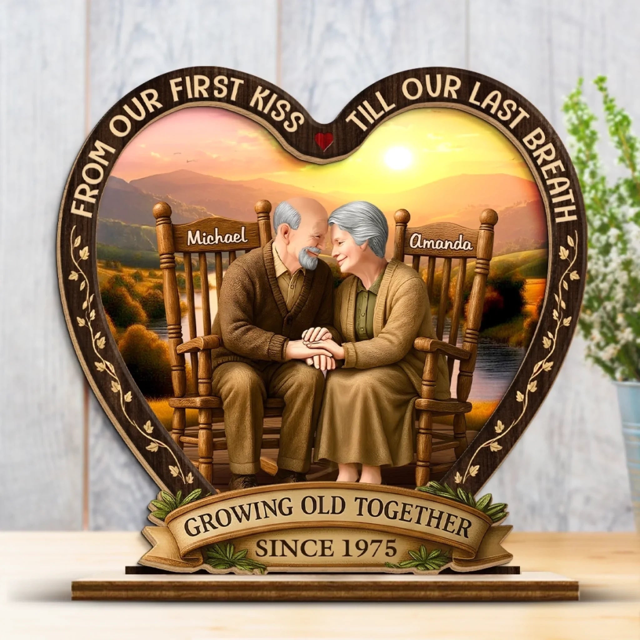 Custom 2-Layered Wooden Plaque - Personalized Anniversary Wedding Gifts For Husband And Wife, Him And Her - Always Been You