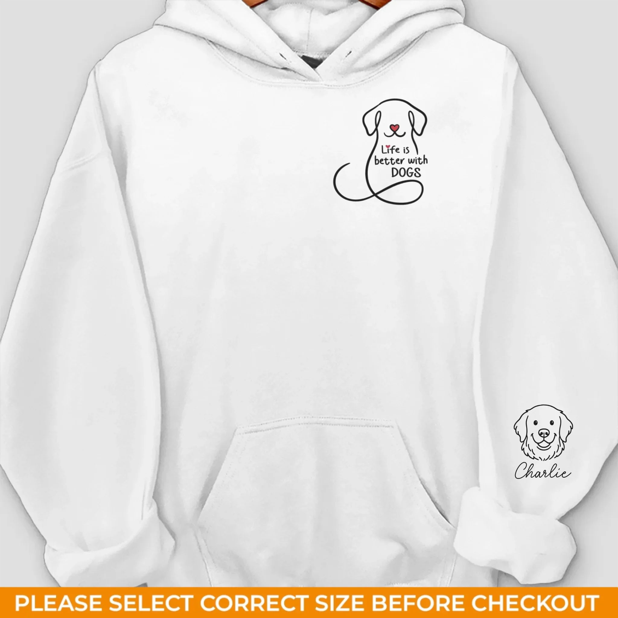 Custom Unisex Sweatshirt, Hoodie With Design On Sleeve - Personalized Christmas Birthday Gifts For Dog Lovers, Dog Dad And Mom - Dogs Make Everything Better