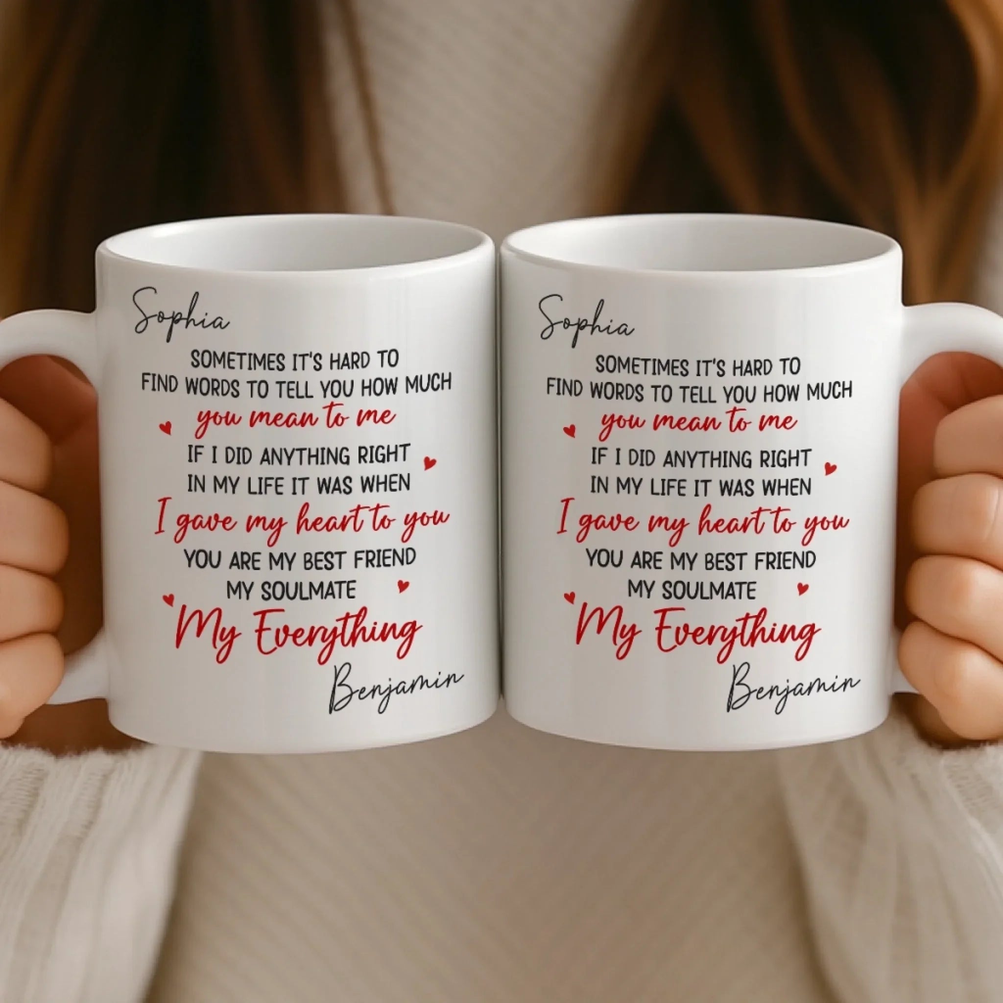 Custom Mug - Personalized Anniversary Wedding Gifts For Husband And Wife, Him And Her - Love That Just Makes Sense