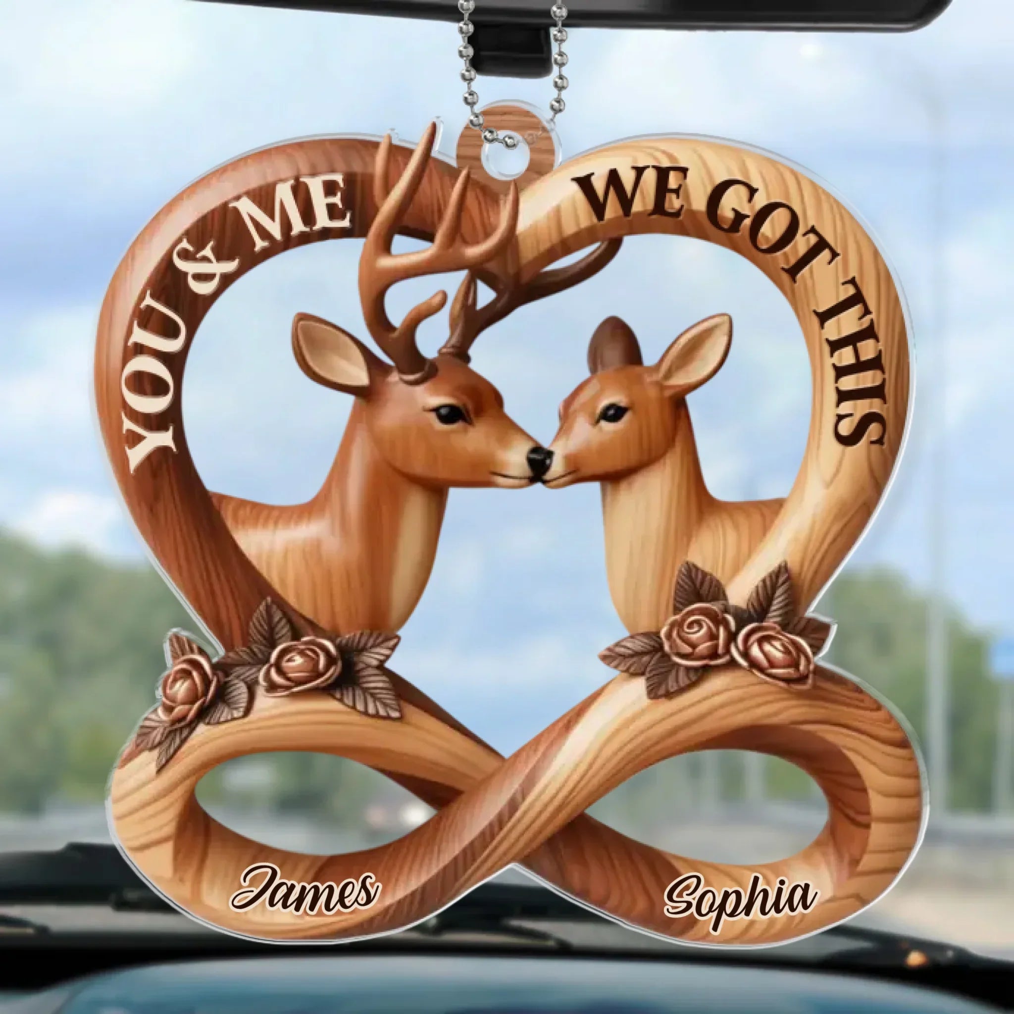 Custom Acrylic Car Ornament - Personalized Anniversary Wedding Gifts For Husband And Wife, Him And Her - We Choose Us Every Day