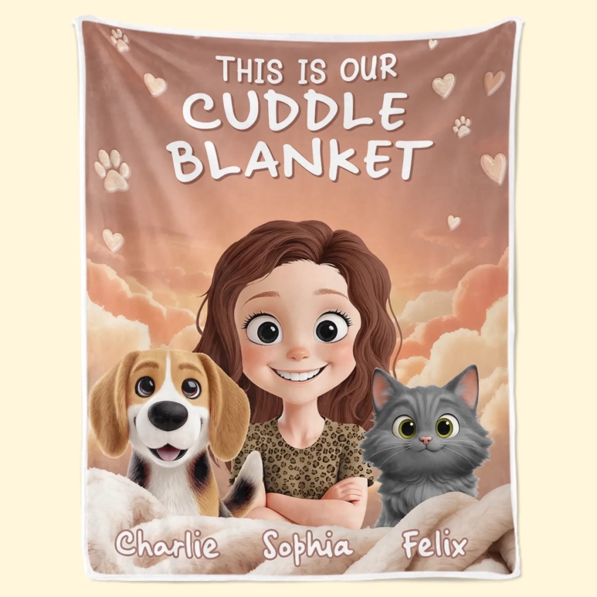 Custom Blanket - Personalized Birthday Gifts For Dog Cat Lovers, Dog Dad And Mom, Cat Owners - Made Of Moments And Love