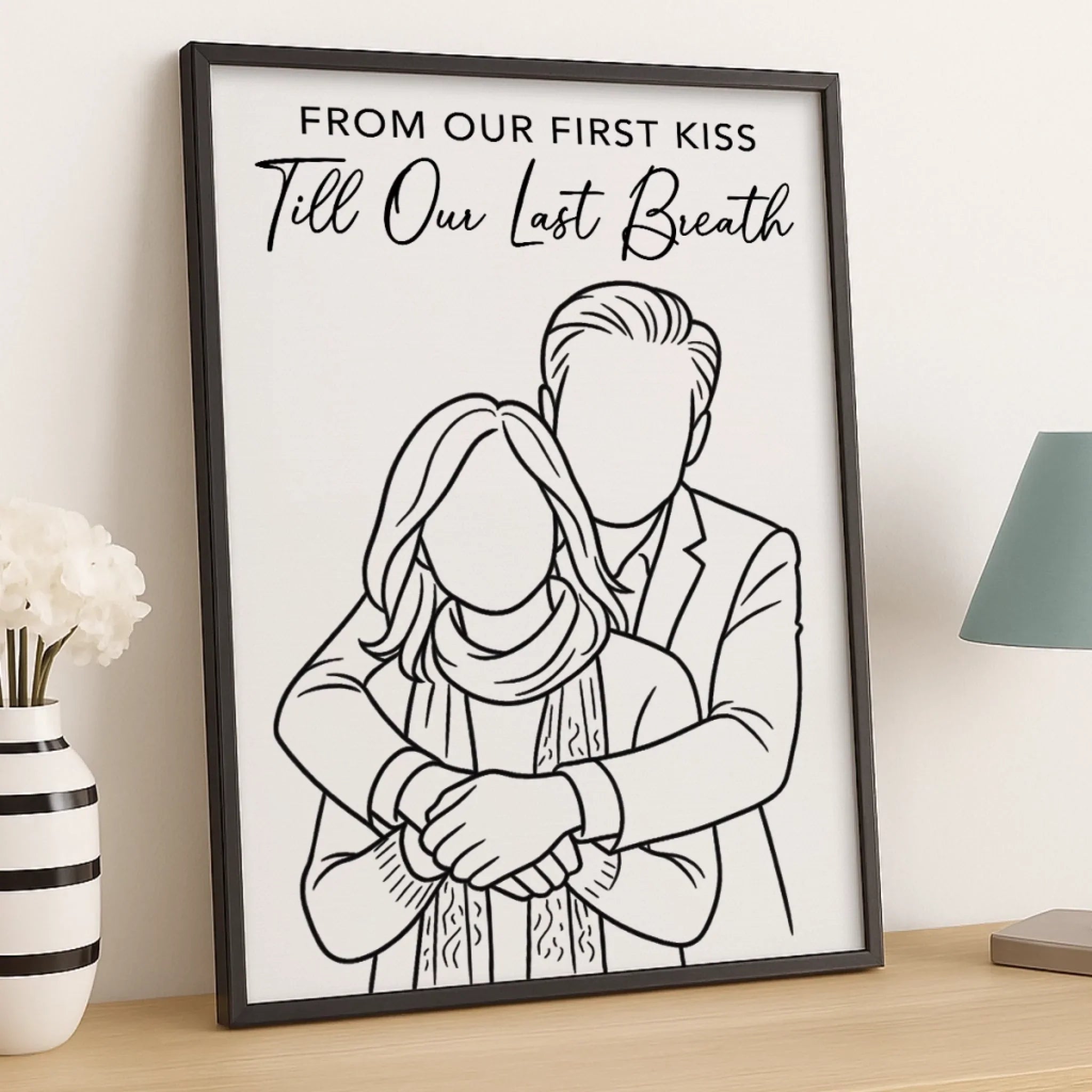 Custom Photo Vertical Poster - Personalized Anniversary Wedding Gifts For Husband And Wife, Him And Her - Love In Every Moment