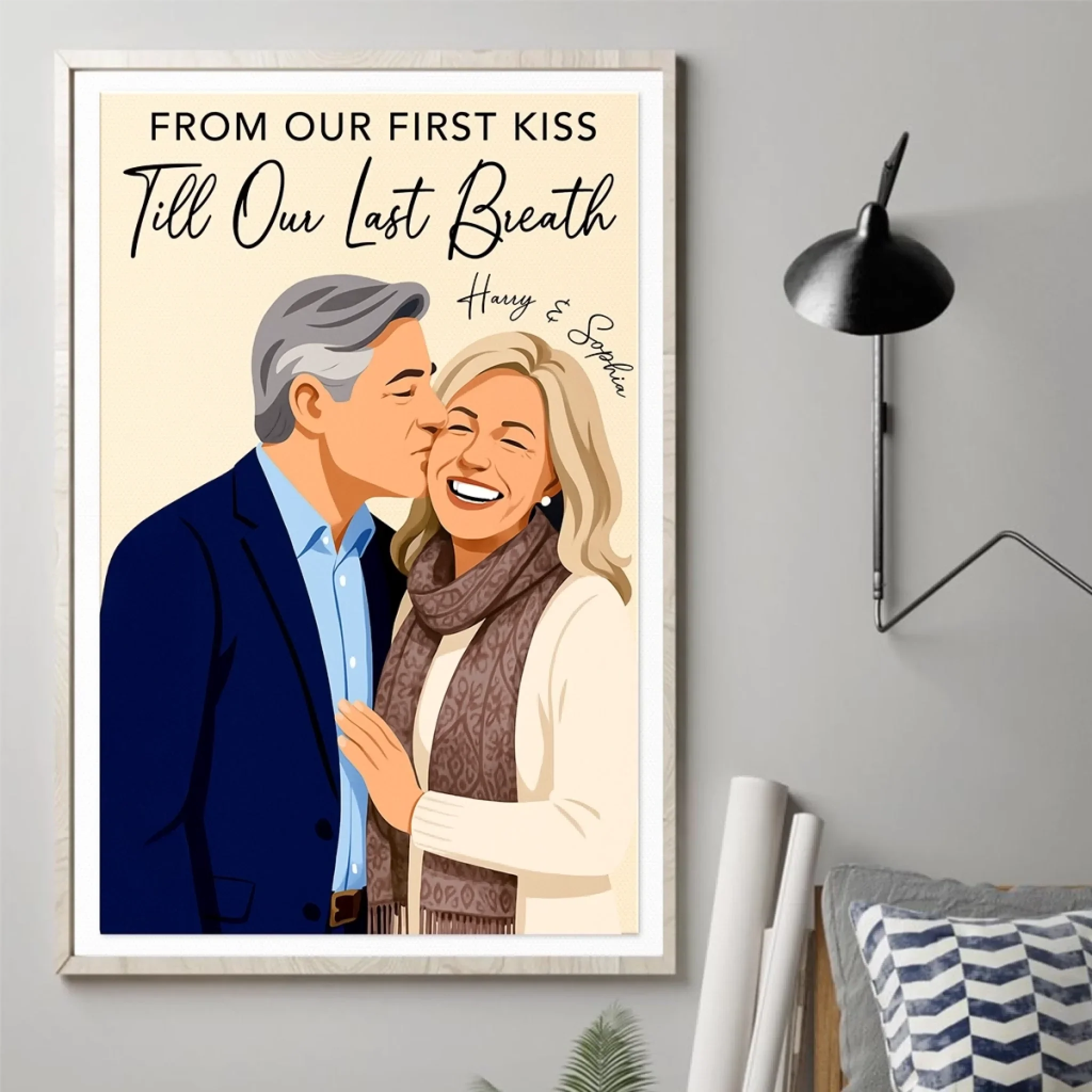 Custom Photo Vertical Poster - Personalized Anniversary Wedding Gifts For Husband And Wife, Him And Her - You Are My Home