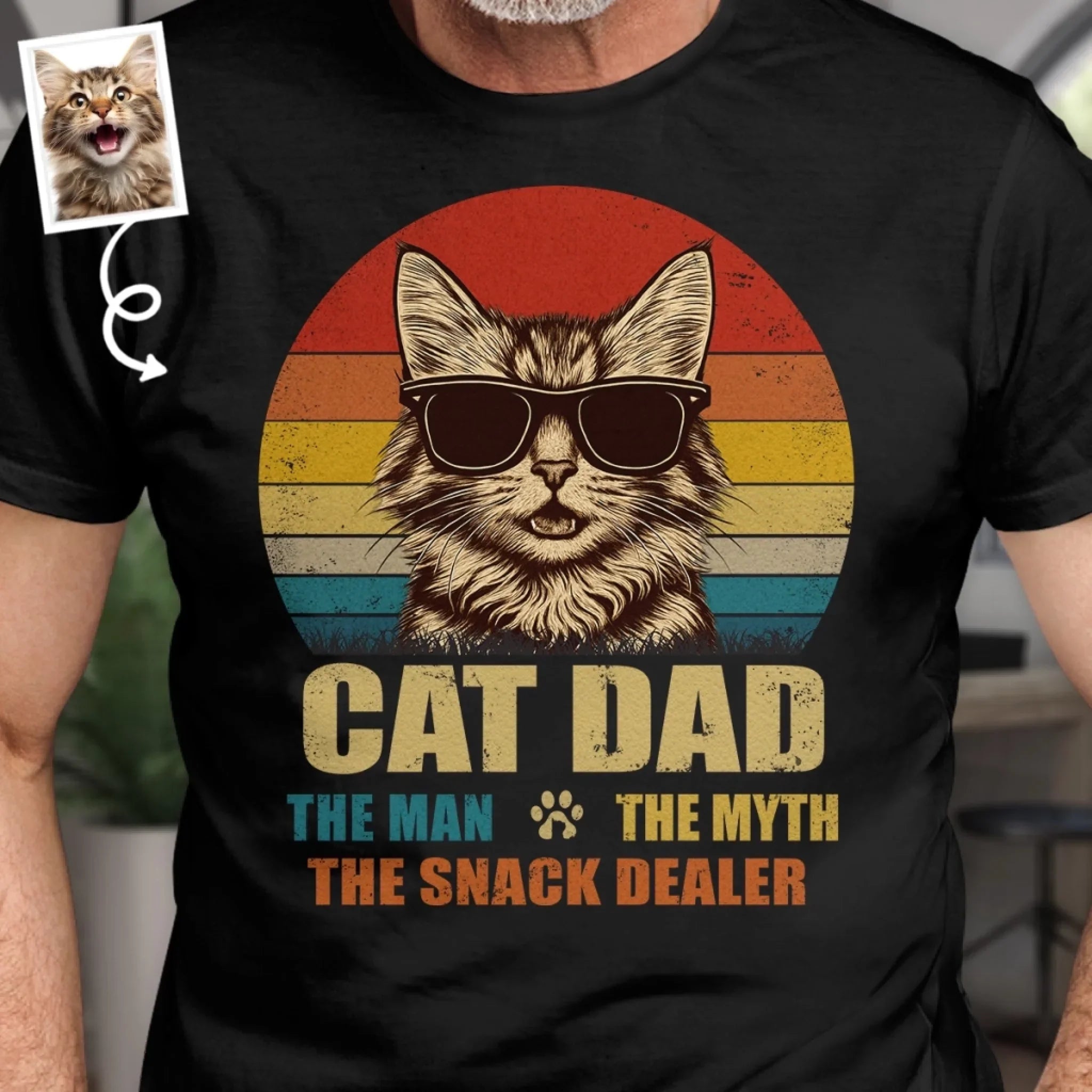 Custom Photo Unisex T-shirt, Premium T-shirt, Hoodie - Personalized Christmas Birthday Gifts For Cat Lovers, Cat Mom And Dad - Professional Treat Dealer