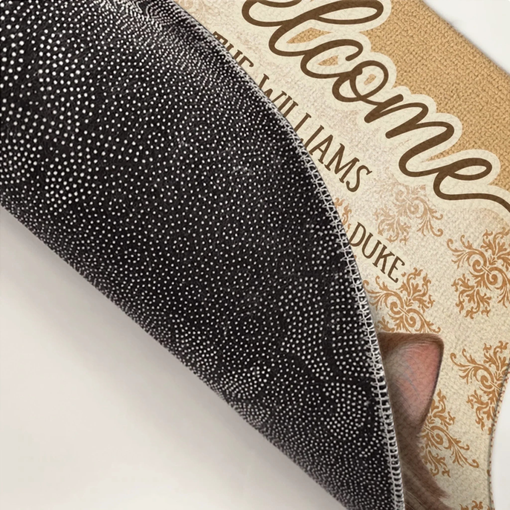 Custom Home Decor Decorative Mat - Personalized Birthday Gifts For Dog Cat Lovers, Dog Dad And Mom, Cat Owners - Home Of Happy Paws