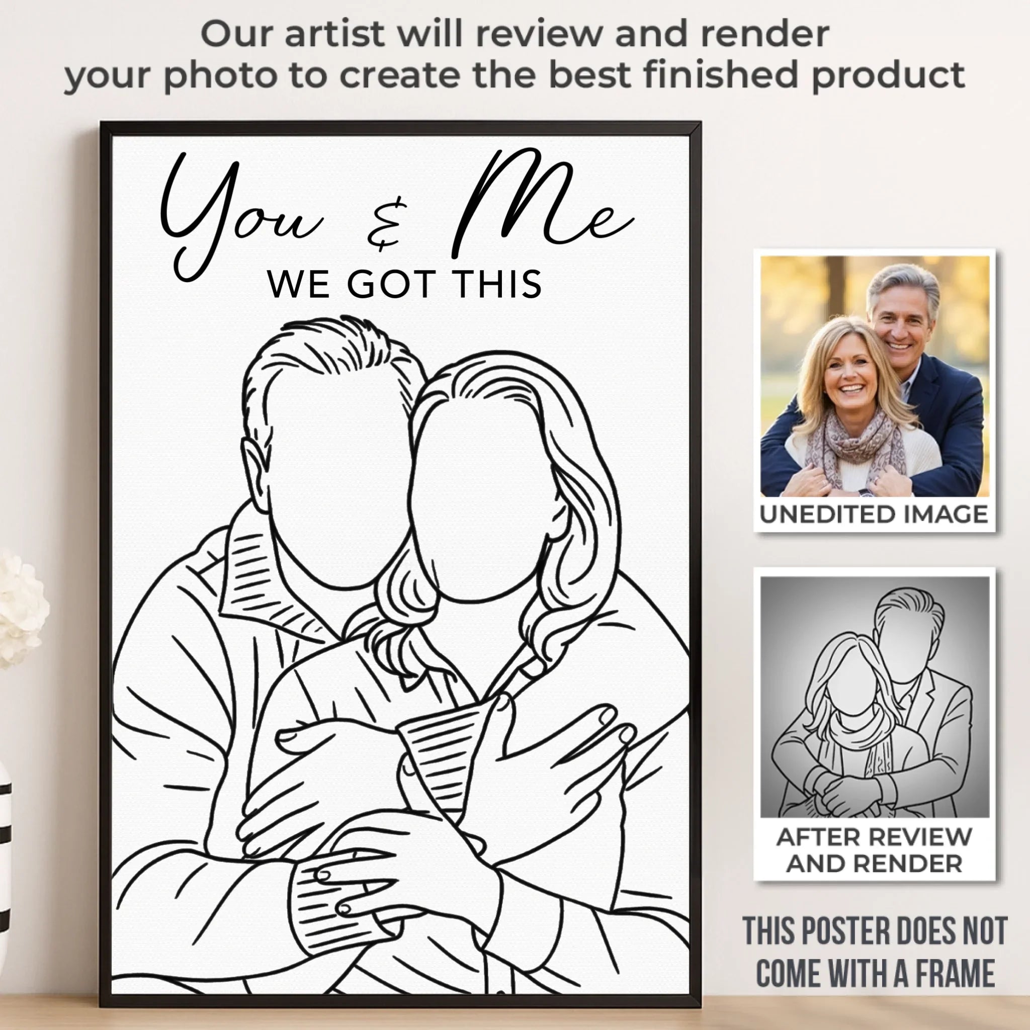 Custom Photo Vertical Poster - Personalized Anniversary Wedding Gifts For Husband And Wife, Him And Her - Love In Every Moment