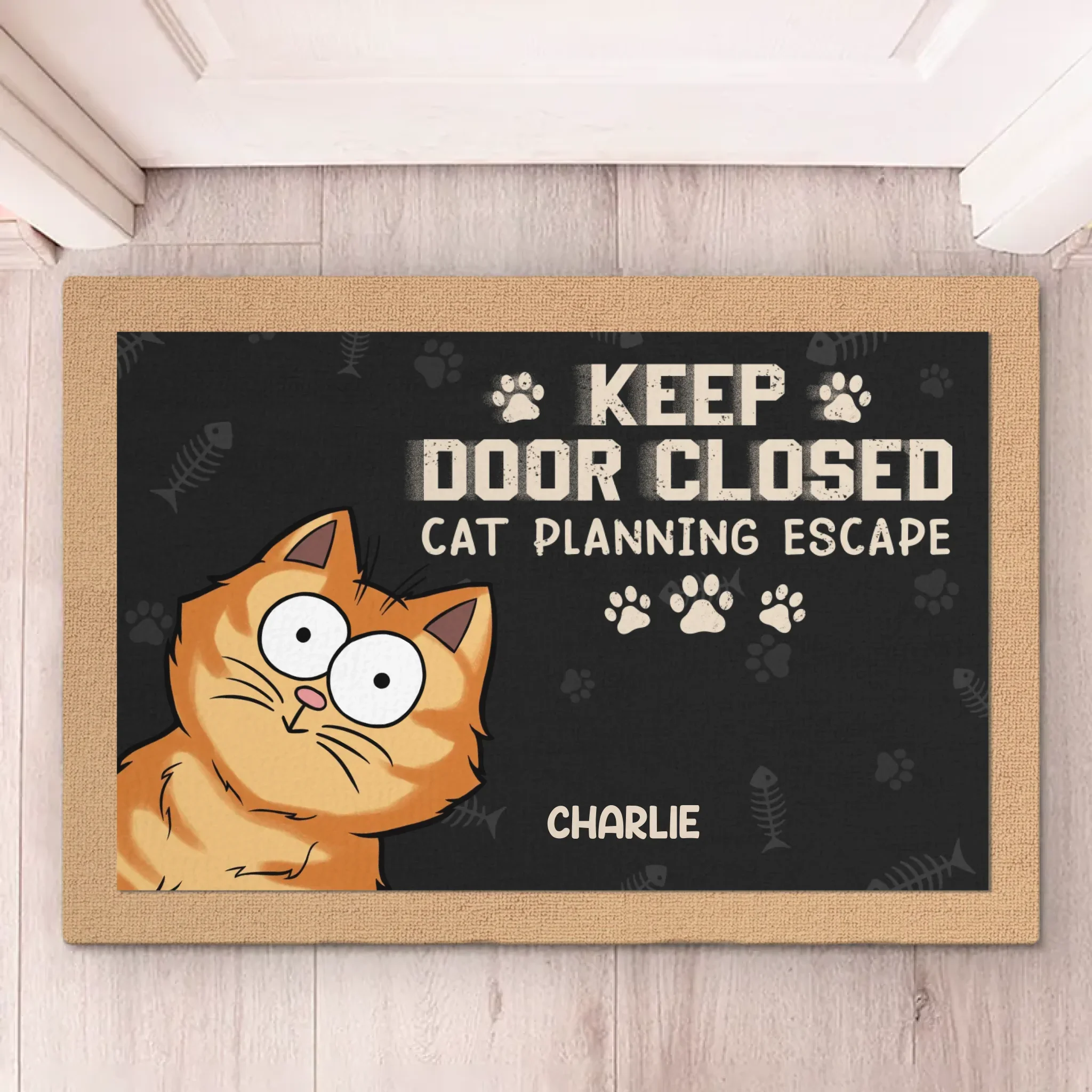 Custom Home Decor Decorative Mat - Personalized  Birthday Gifts For Cat Lovers, Cat Mom And Dad - Beware Of Cat Attitude