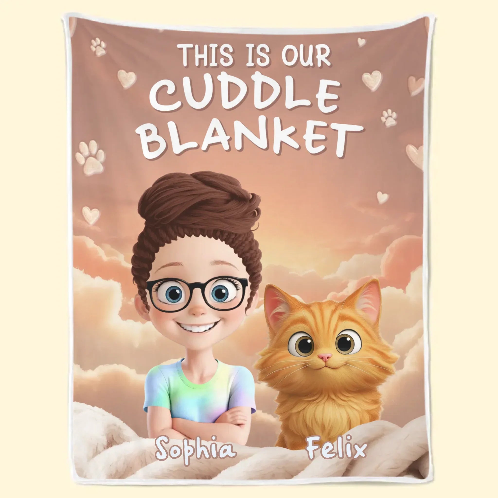 Custom Blanket - Personalized Birthday Gifts For Cat Lovers, Cat Mom And Dad - Tiny Paws Big Love
