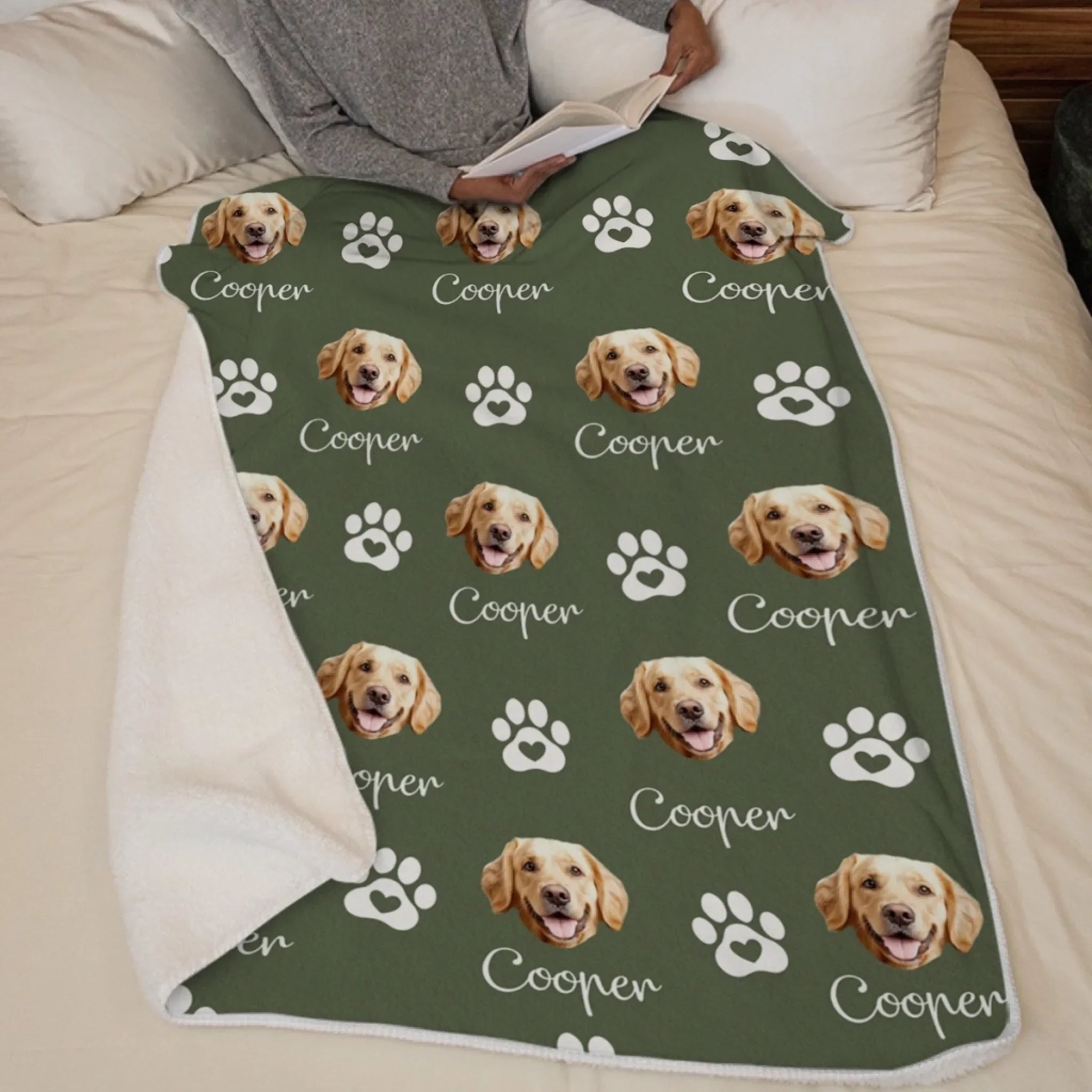 Custom Photo Dog & Cat Blanket - Personalized Birthday Gifts For Dog Cat Lovers, Dog Dad And Mom, Cat Owners - Cozy Nights, Furry Dreams