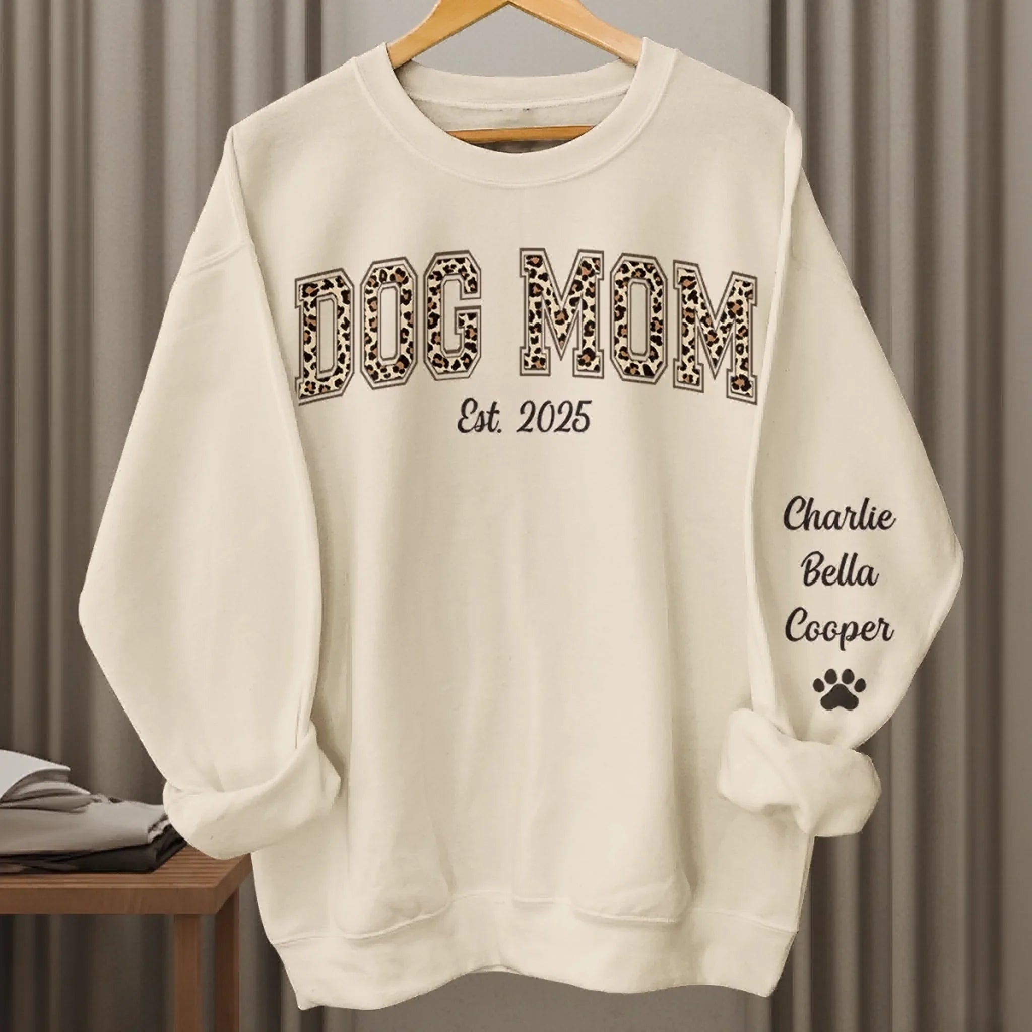 Custom Unisex Sweatshirt, Hoodie With Design On Sleeve - Personalized Birthday Gifts For Dog Cat Lovers, Dog Dad And Mom, Cat Owners - Proud Pet Mom