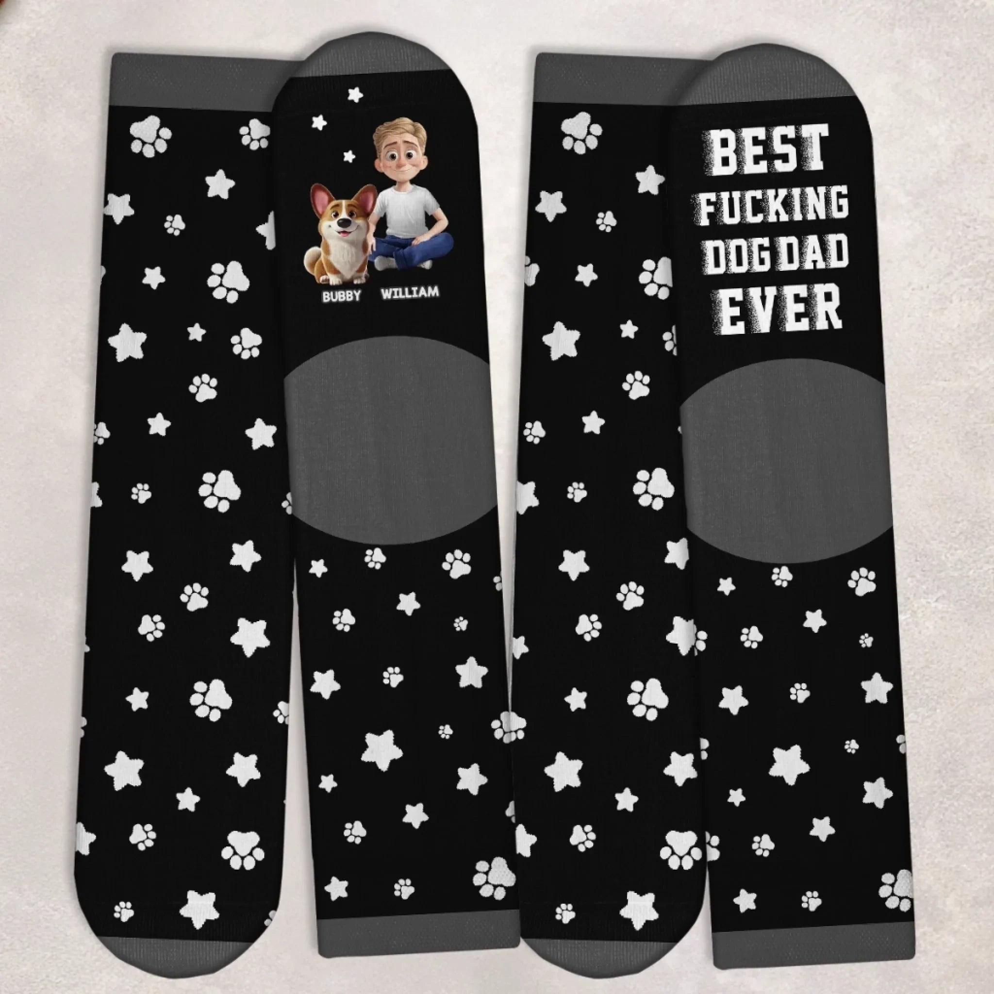 Custom Crew Socks - Personalized Birthday Gifts For Dog Cat Lovers, Dog Dad And Mom, Cat Owners - Paw Life Chosen