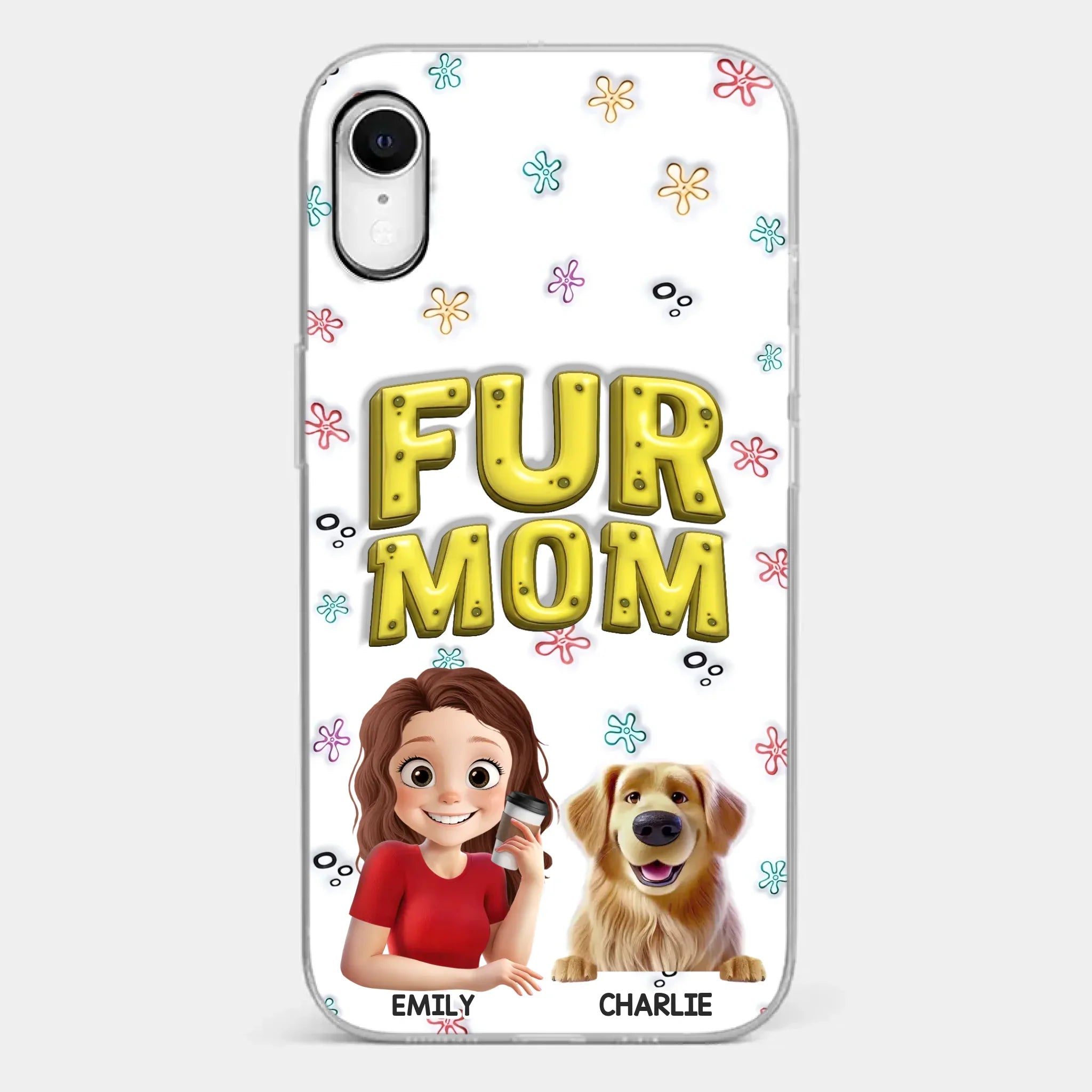 Custom 3D Inflated Effect Printed Clear Phone Case - Personalized Birthday Gifts For Dog Cat Lovers, Dog Dad And Mom, Cat Owners - Small Paws Big Happiness