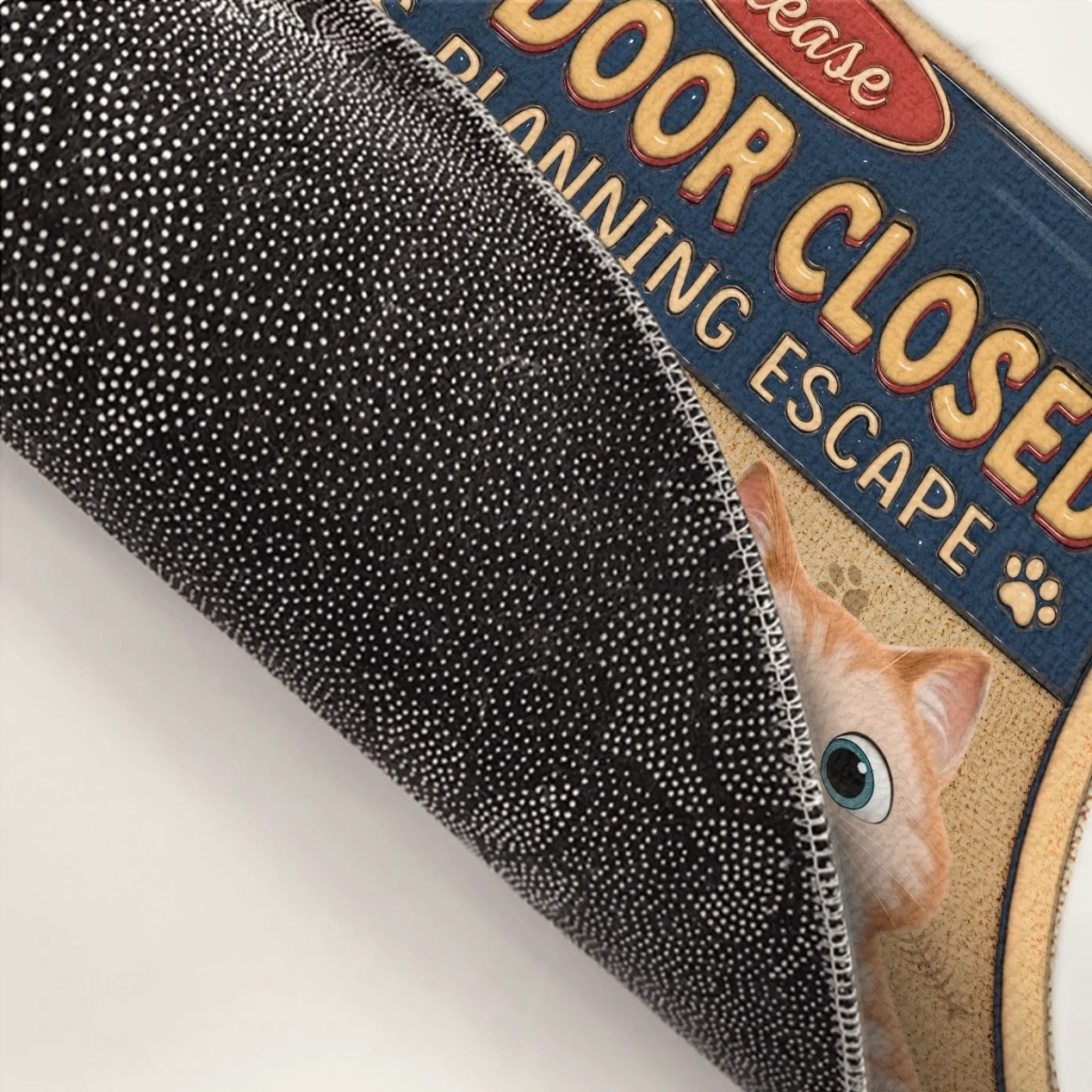 Custom 3D Inflated Effect Printed Home Decor Decorative Mat - Personalized Birthday Gifts For Cat Lovers, Cat Mom And Dad - Powered By Cat Love