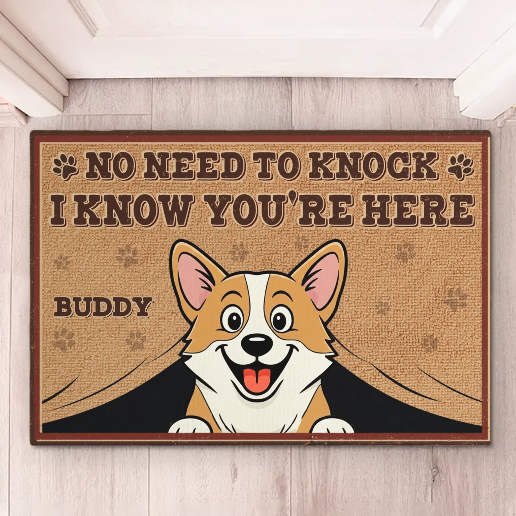 Custom Home Decor Decorative Mat - Personalized Birthday Gifts For Dog Lovers, Dog Dad And Mom - Paws On Alert