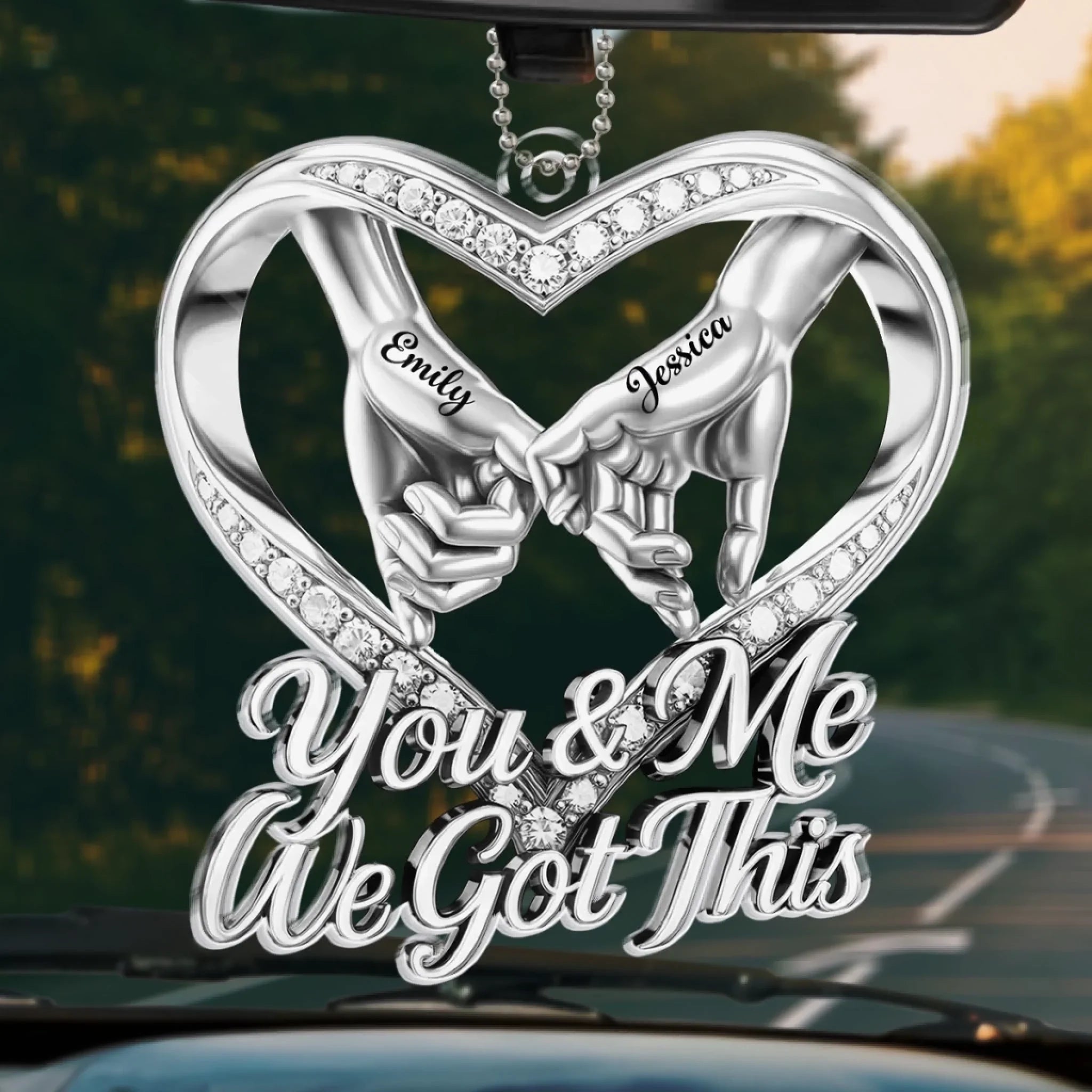Custom Acrylic Car Ornament - Personalized Anniversary Wedding Gifts For Husband And Wife, Him And Her, LGBTQ+ - Growing Closer With Every Day