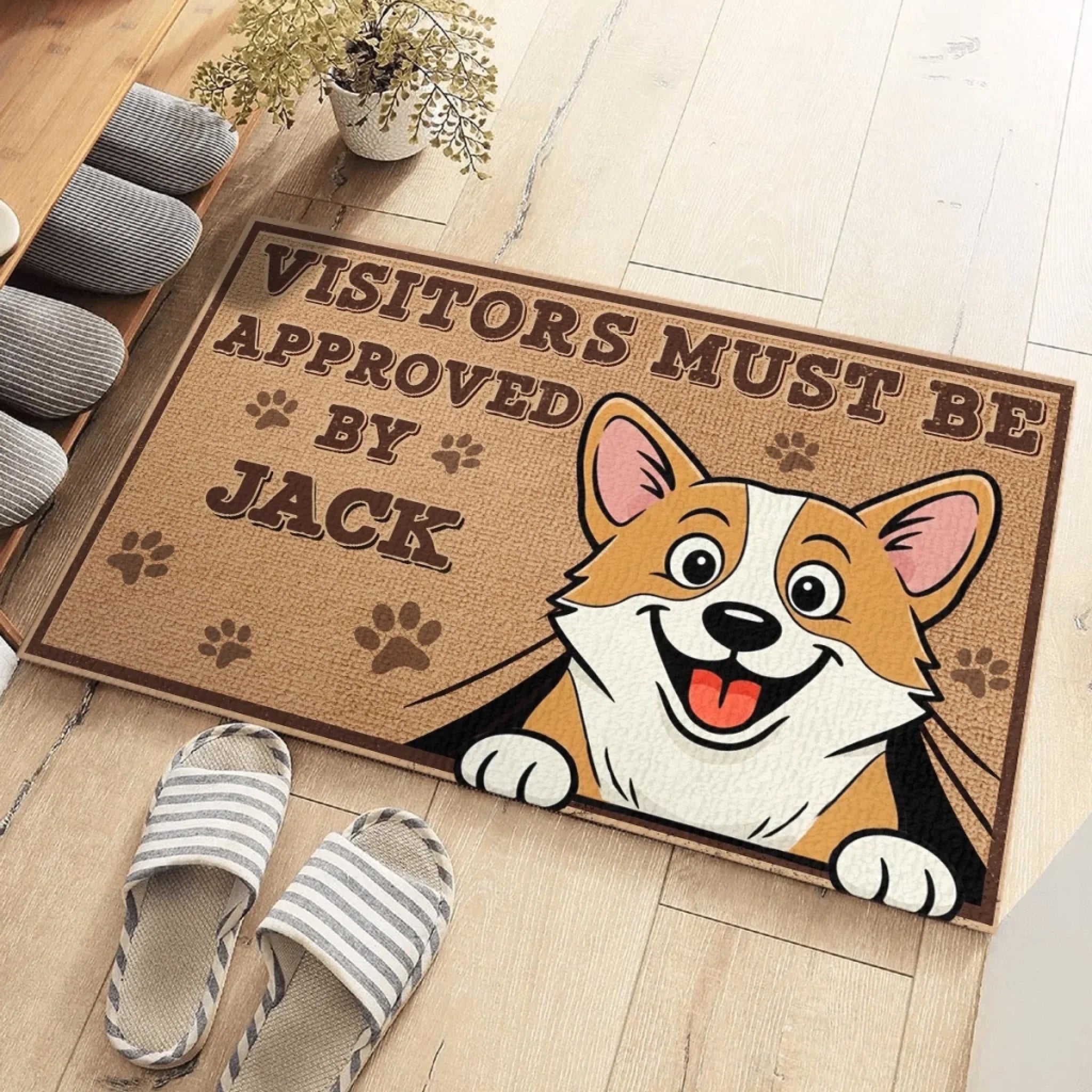 Custom Home Decor Decorative Mat - Personalized Birthday Gifts For Dog Lovers, Dog Dad And Mom - House Gatekeeper