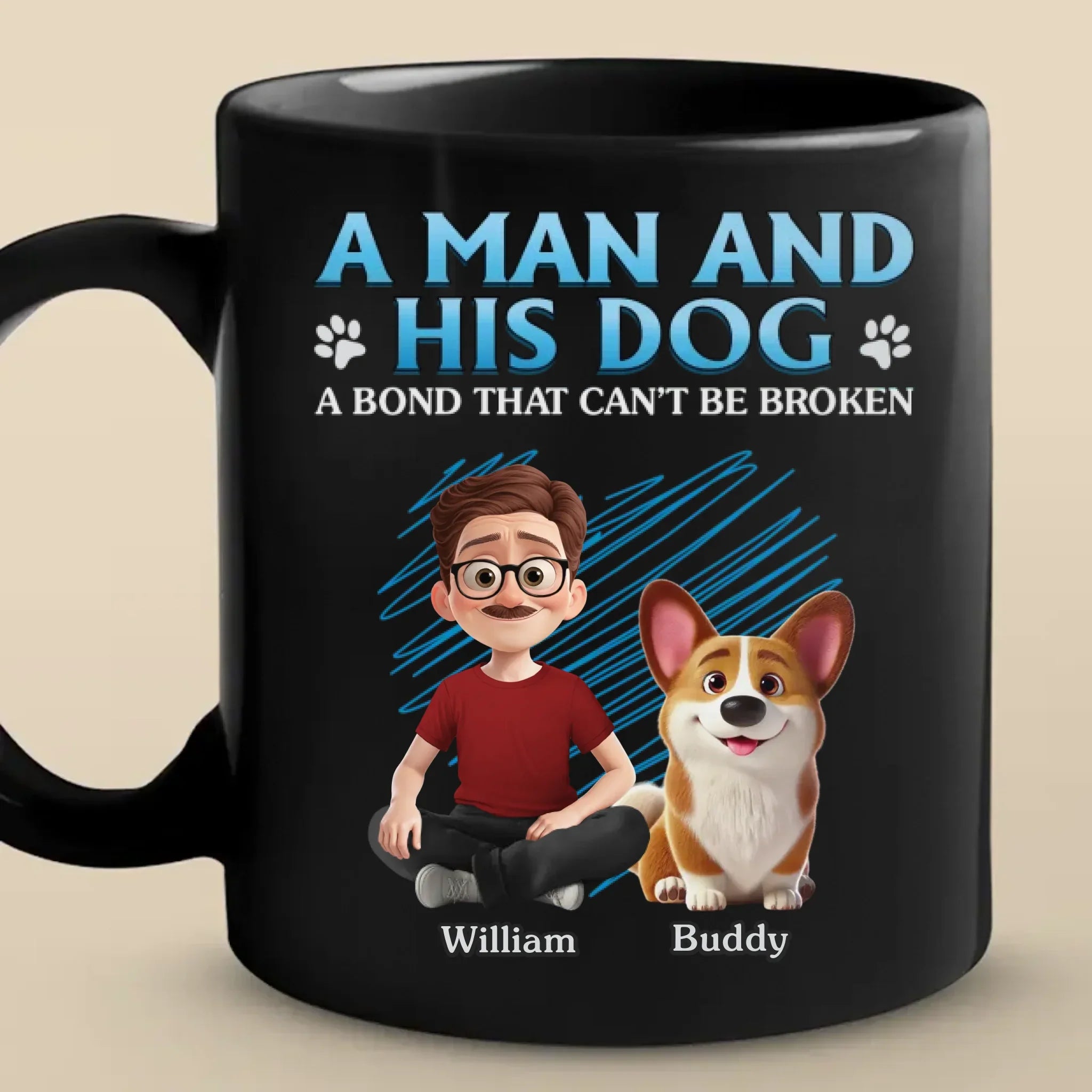 Custom Black Mug - Personalized Birthday Gifts For Dog Lovers, Dog Dad And Mom - Life With Fur Kids